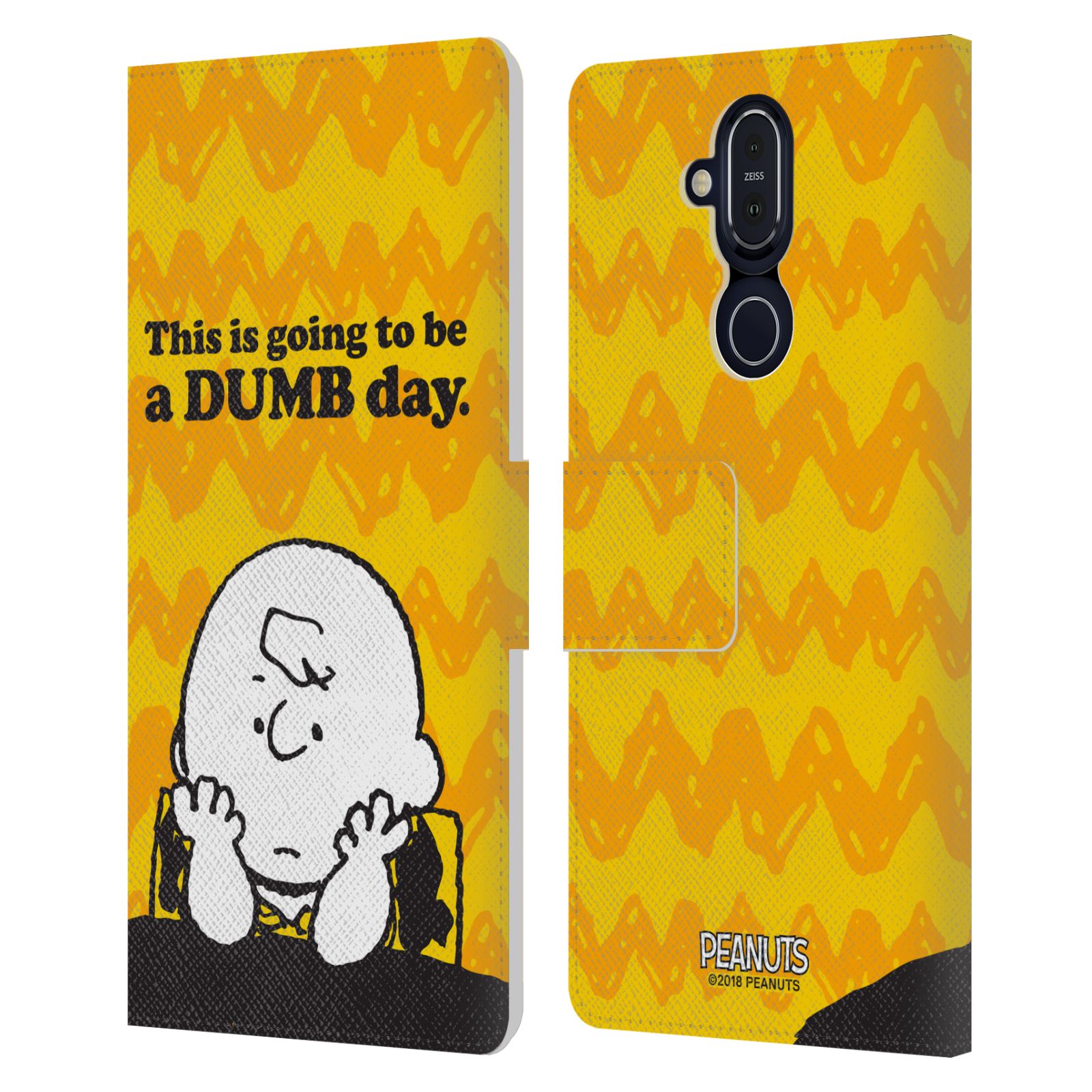 OFFICIAL PEANUTS CHARLIE BROWN LEATHER BOOK WALLET CASE COVER FOR NOKIA PHONES - Picture 8 of 15