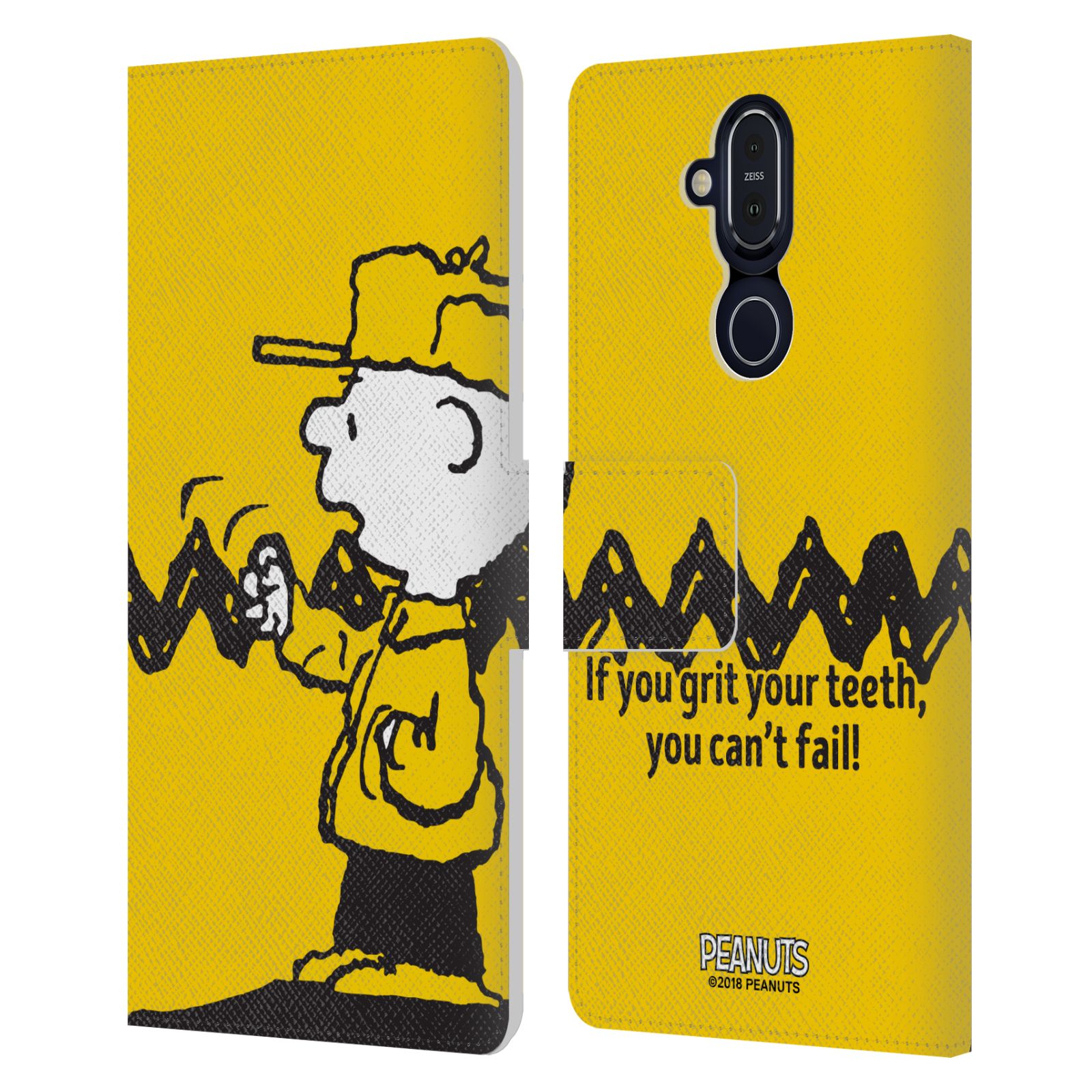 OFFICIAL PEANUTS CHARLIE BROWN LEATHER BOOK WALLET CASE COVER FOR NOKIA PHONES - Picture 15 of 15