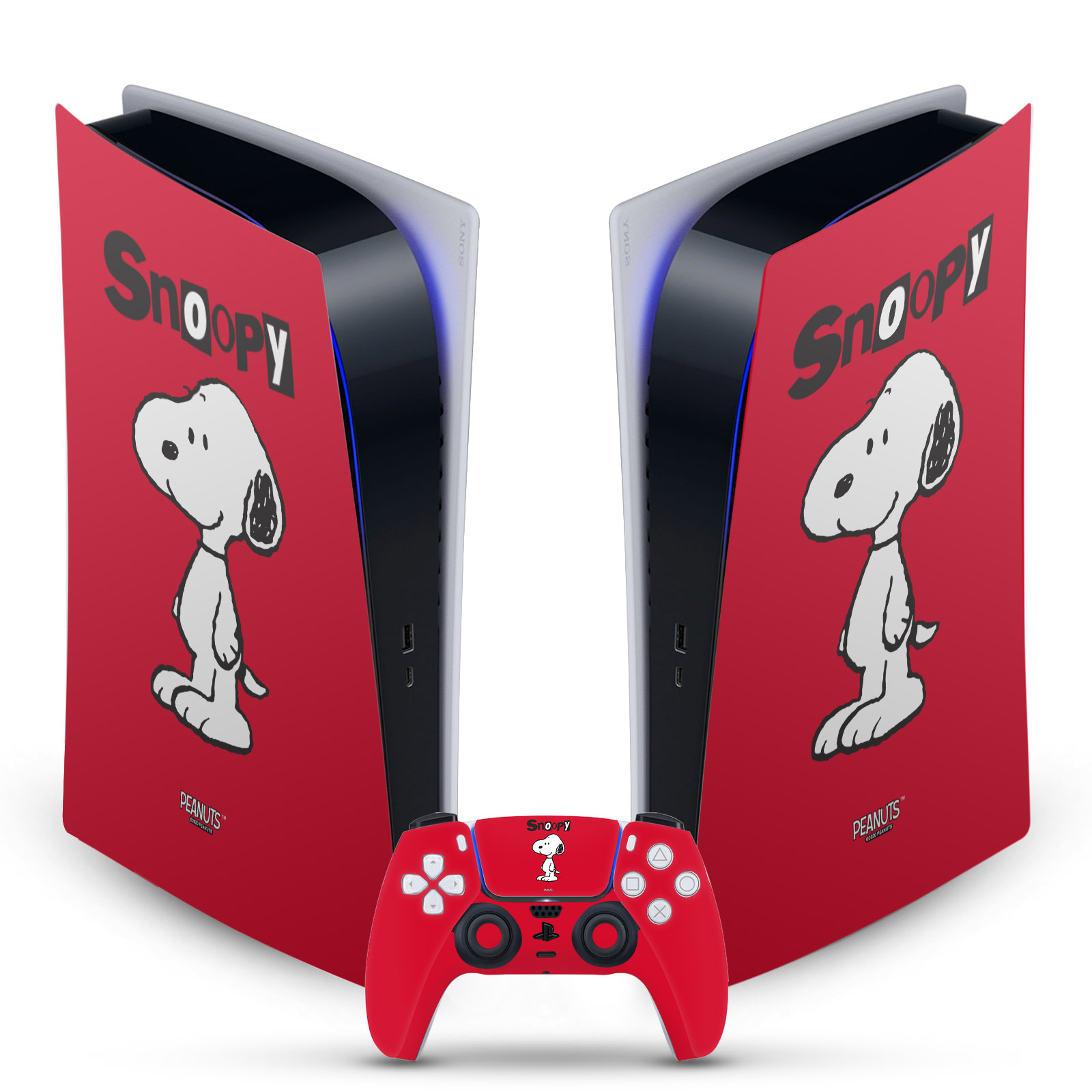 PEANUTS CHARACTER GRAPHICS VINYL SKIN DECAL FOR SONY PS5 DIGITAL EDITION BUNDLE