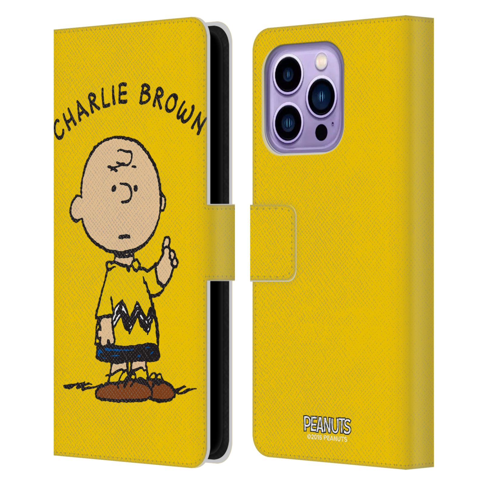 Charlie Brown Leather Wallet Case for iPhone 14 Pro Max