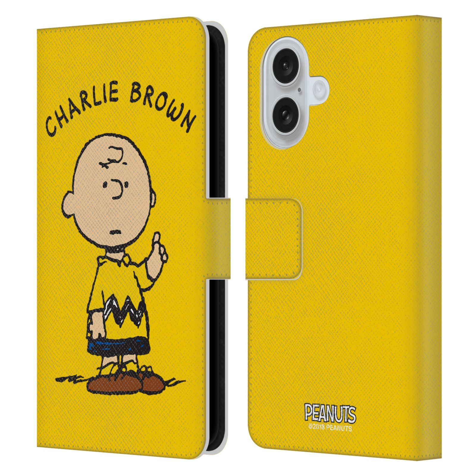 Charlie Brown Leather Wallet Case for iPhone 16