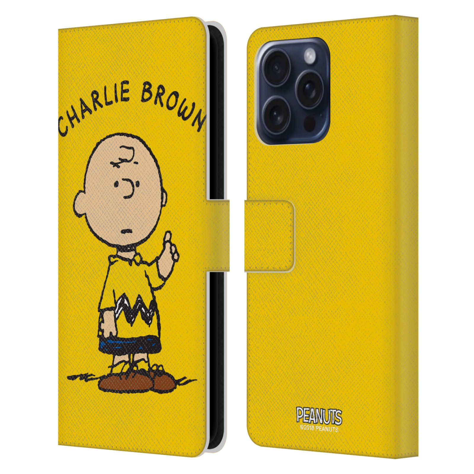 Charlie Brown Leather Wallet Case for iPhone 16 Pro Max