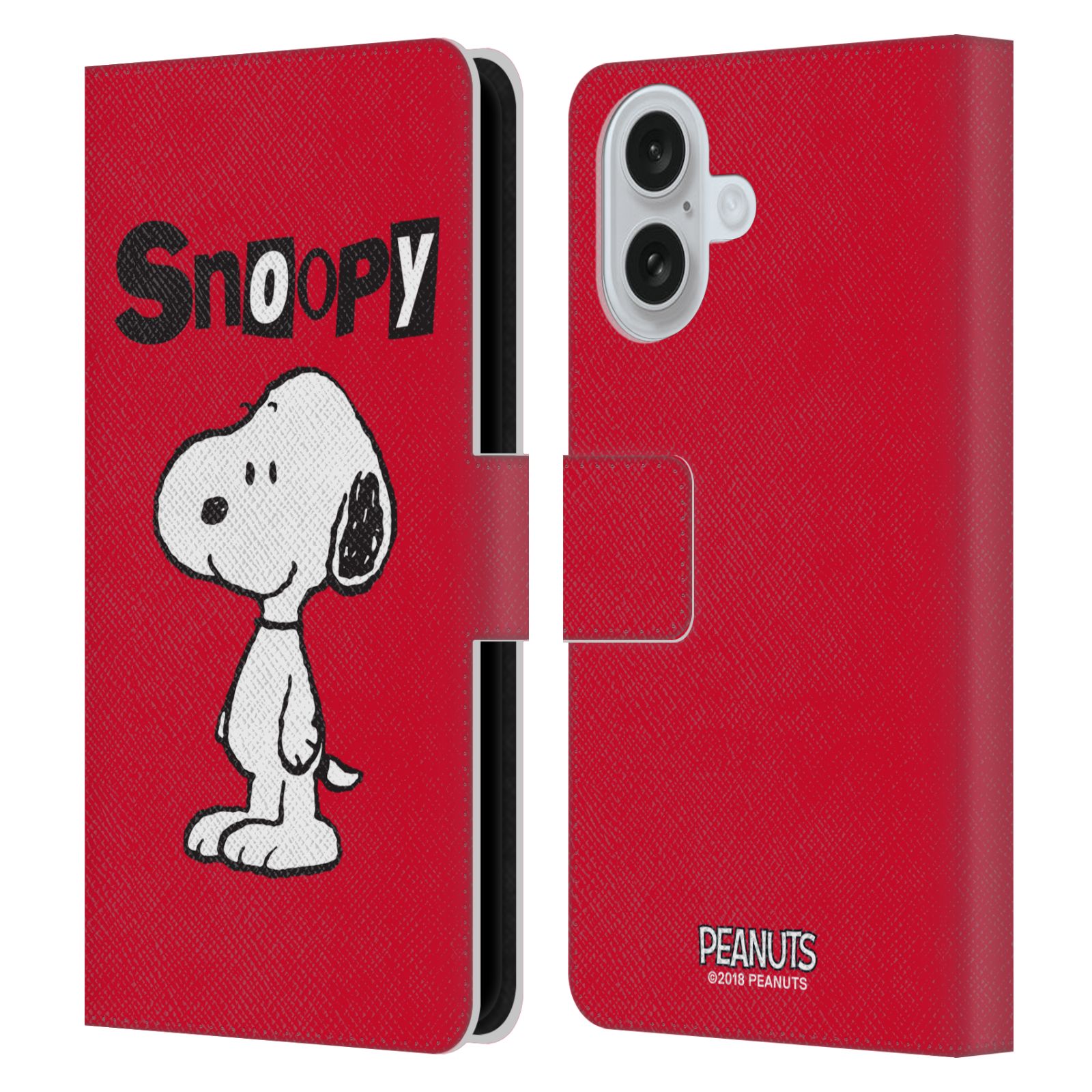 Snoopy Leather Wallet Case for iPhone 16