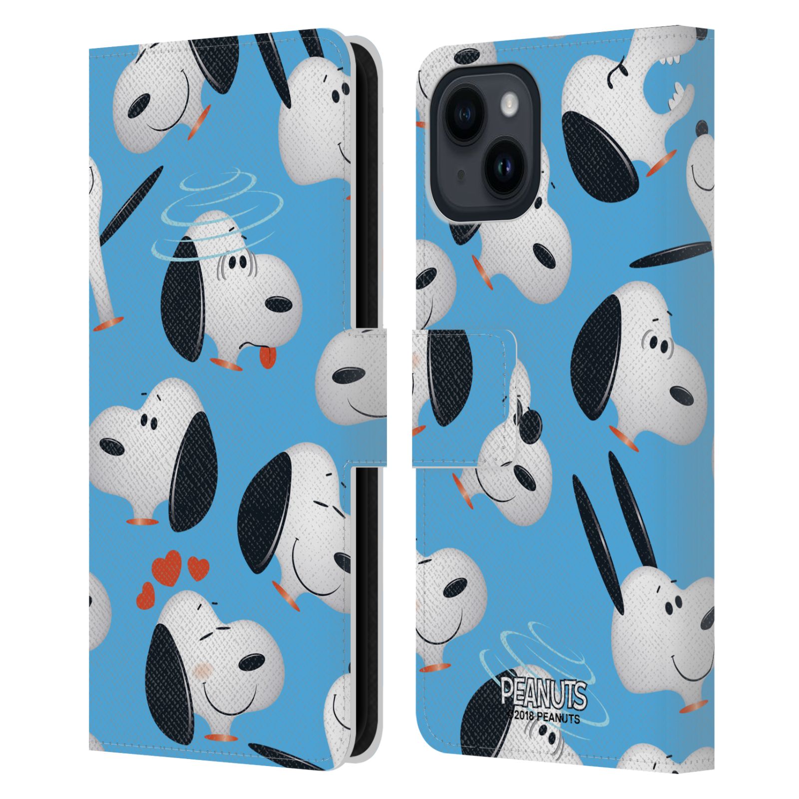 Snoopy Leather Wallet Case for iPhone 15