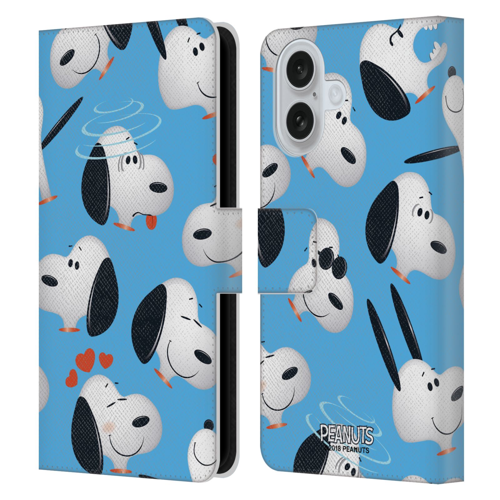 Snoopy Leather Wallet Case for iPhone 16