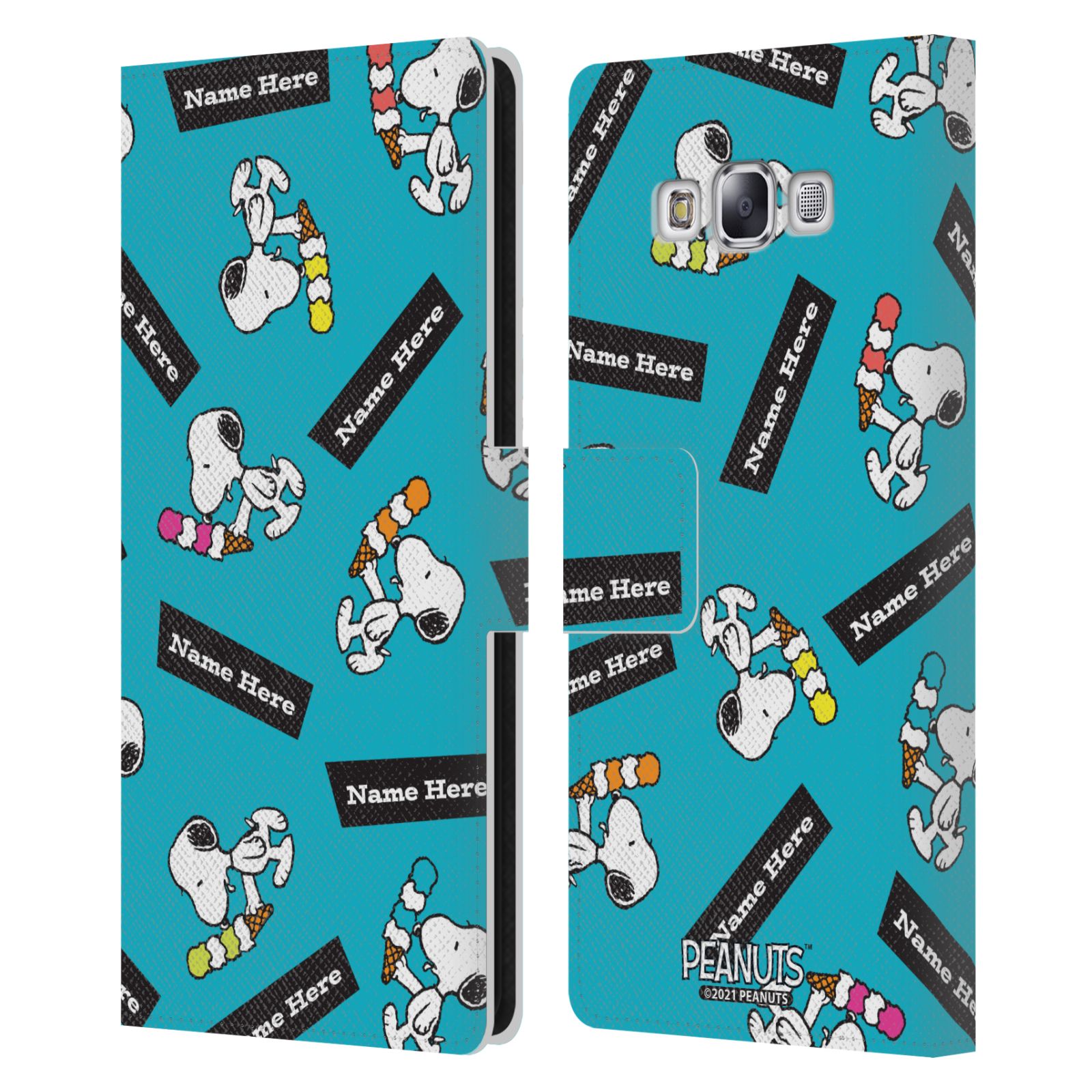 CUSTOM PERSONALIZED PEANUTS ART LEATHER BOOK CASE FOR SAMSUNG PHONES 3 - Picture 10 of 12