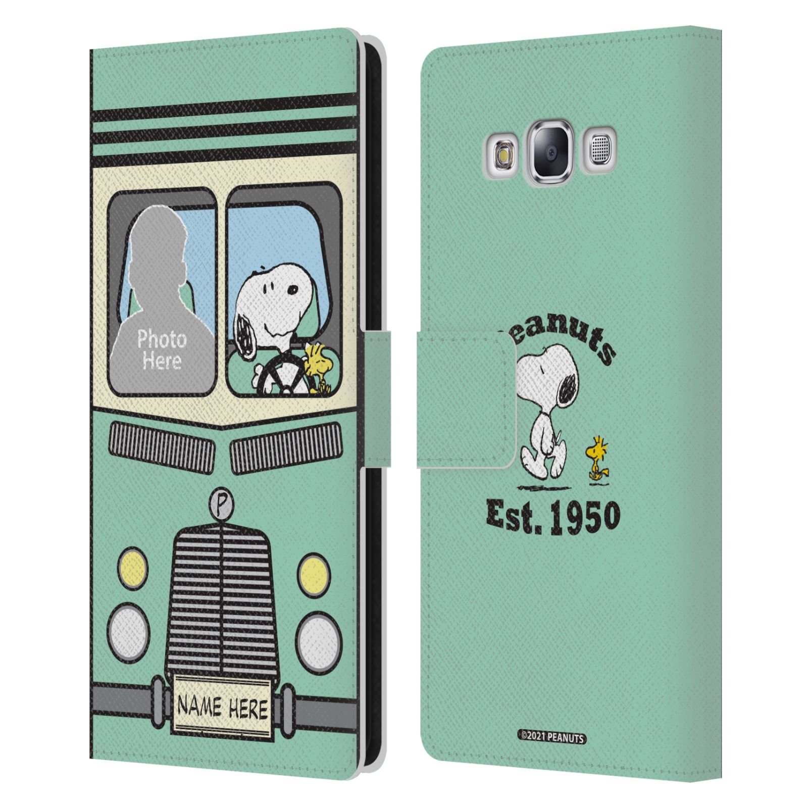 CUSTOM PERSONALIZED PEANUTS ART LEATHER BOOK CASE FOR SAMSUNG PHONES 3 - Picture 11 of 12