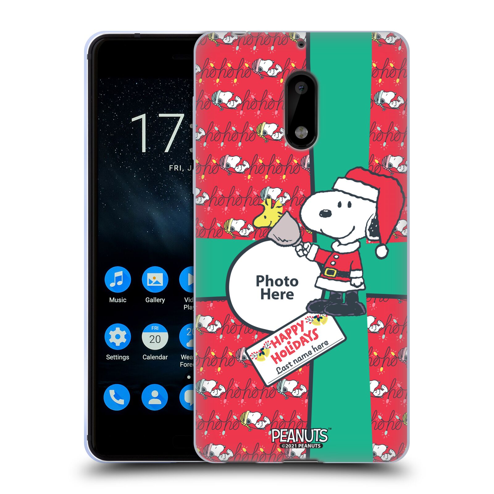 CUSTOM CUSTOMIZED PERSONALIZED PEANUTS CHRISTMAS GEL CASE FOR NOKIA PHONES 1