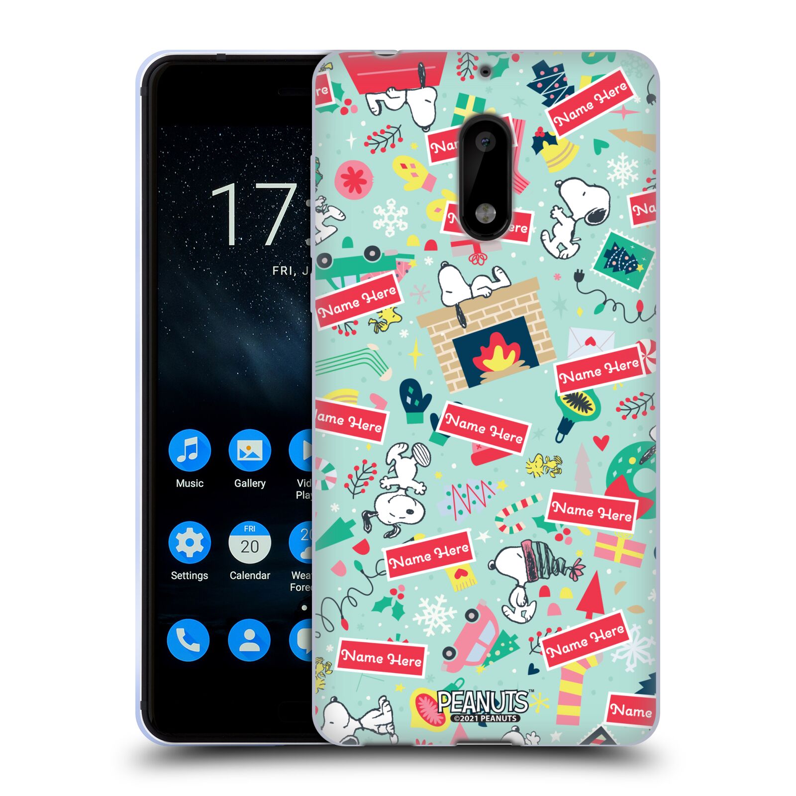 CUSTOM CUSTOMIZED PERSONALIZED PEANUTS CHRISTMAS GEL CASE FOR NOKIA PHONES 1