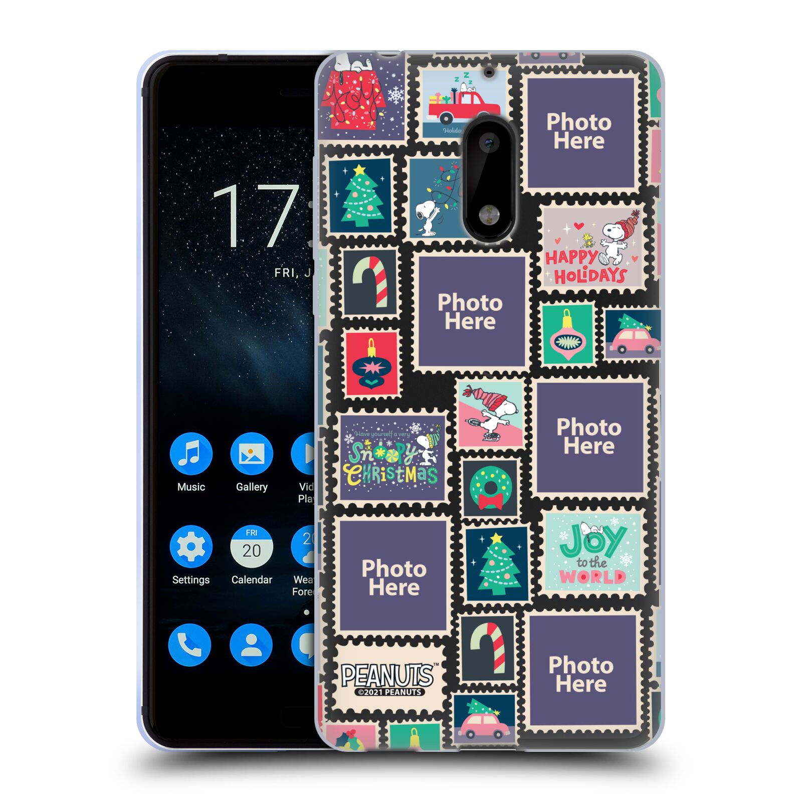 CUSTOM CUSTOMIZED PERSONALIZED PEANUTS CHRISTMAS GEL CASE FOR NOKIA PHONES 1