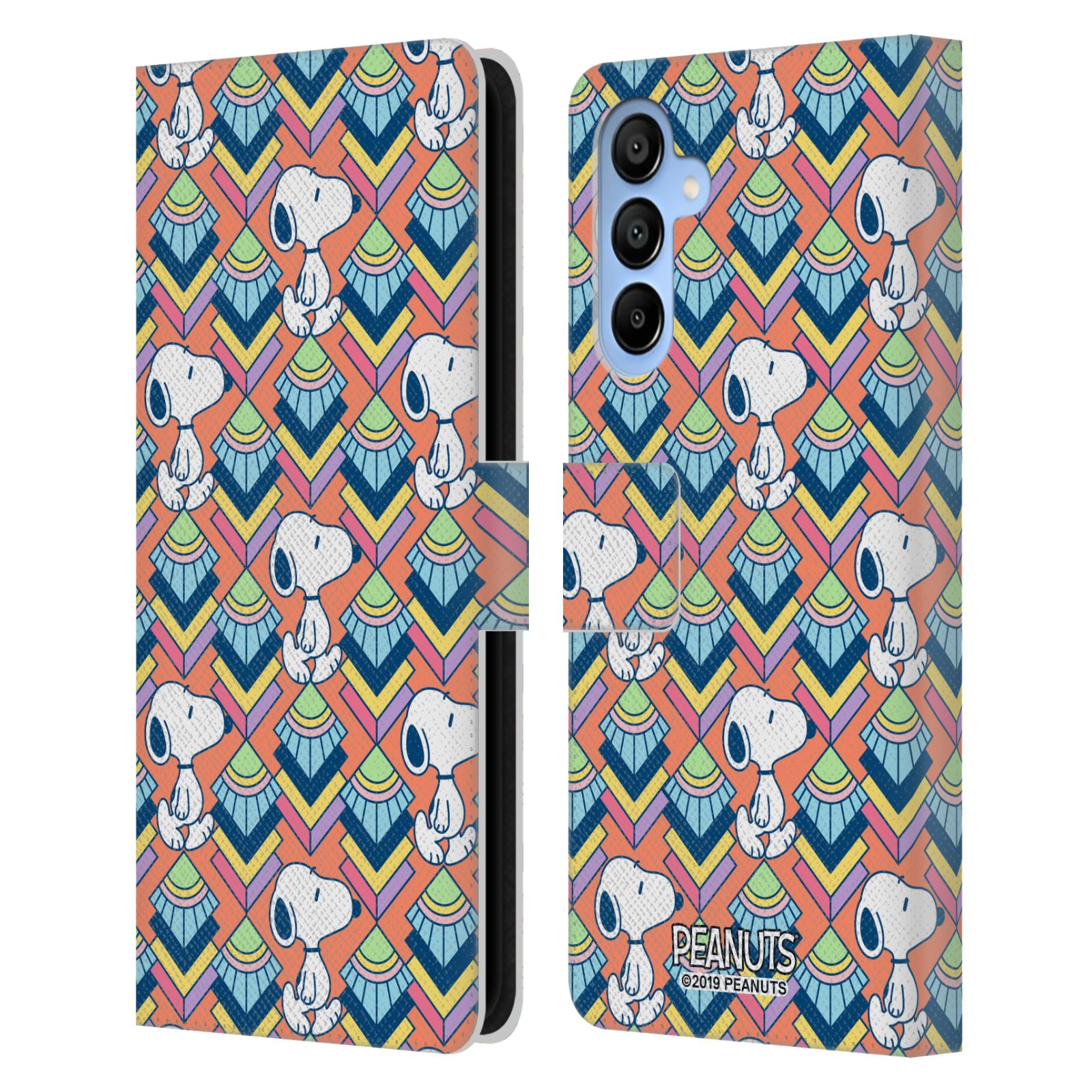 Orange Pattern Leather Wallet Case for Galaxy A16 5G