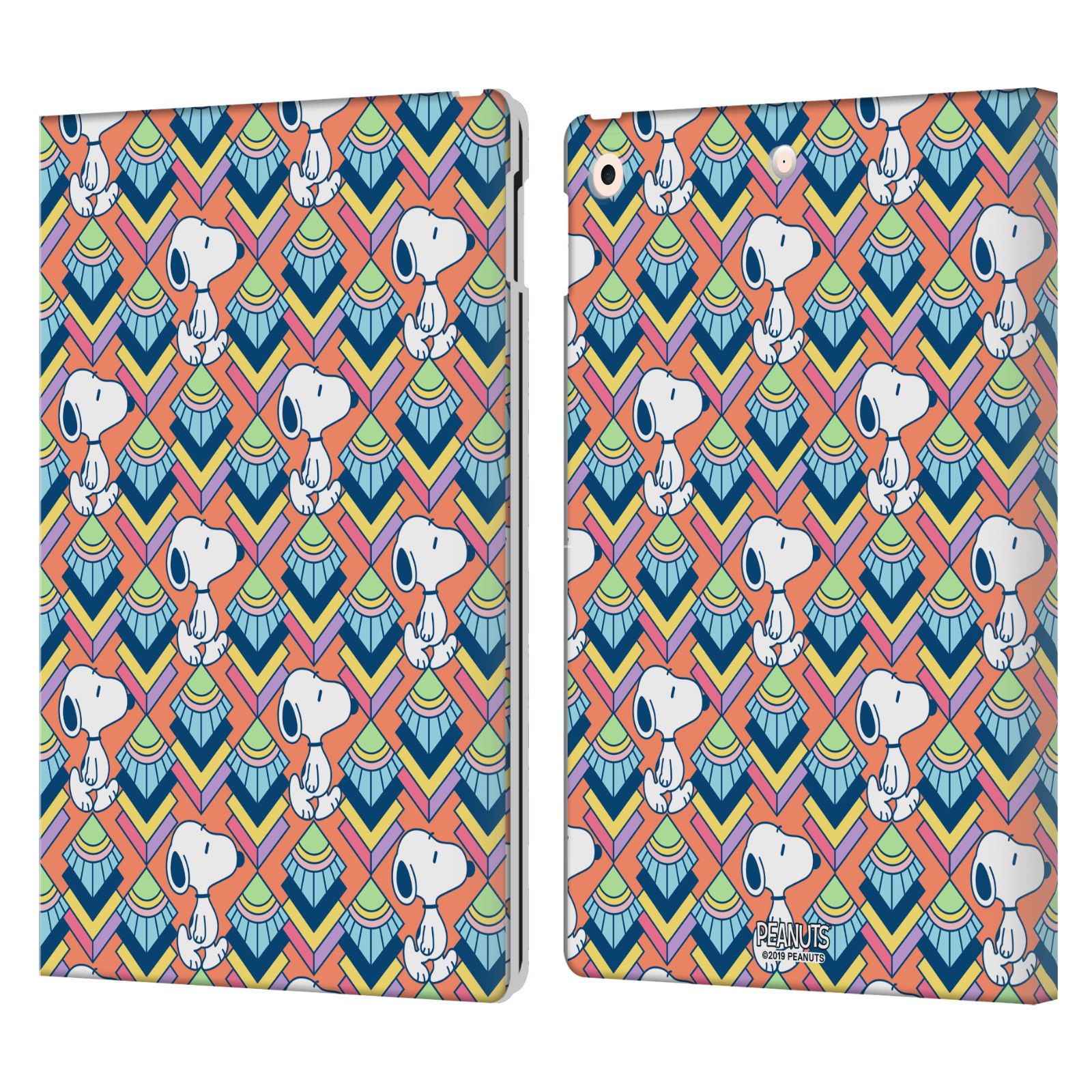 Orange Pattern Leather Wallet Case for iPad 10.2″