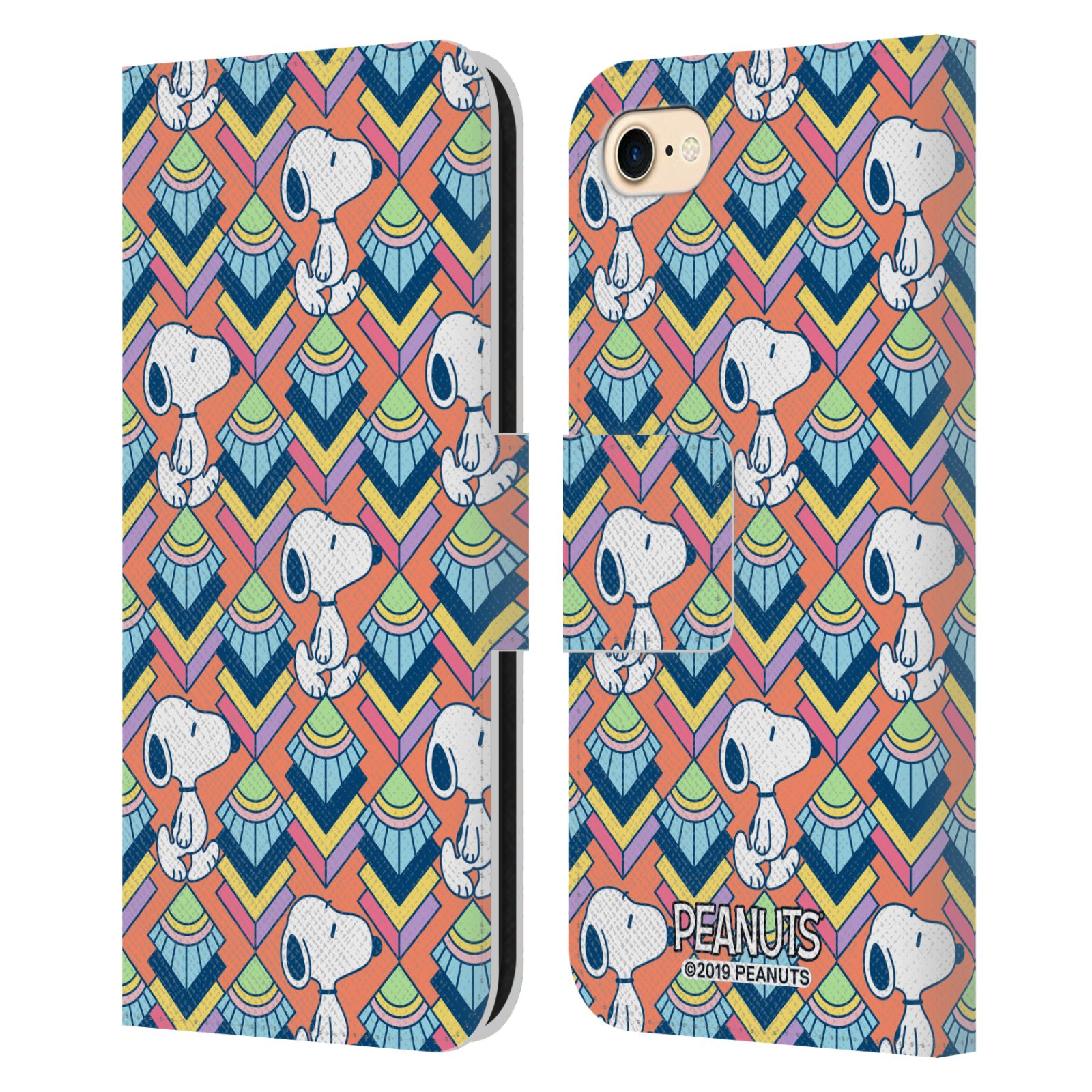 Orange Pattern Leather Wallet Case for iPhone 7 / 8 / SE (2020, 2022)