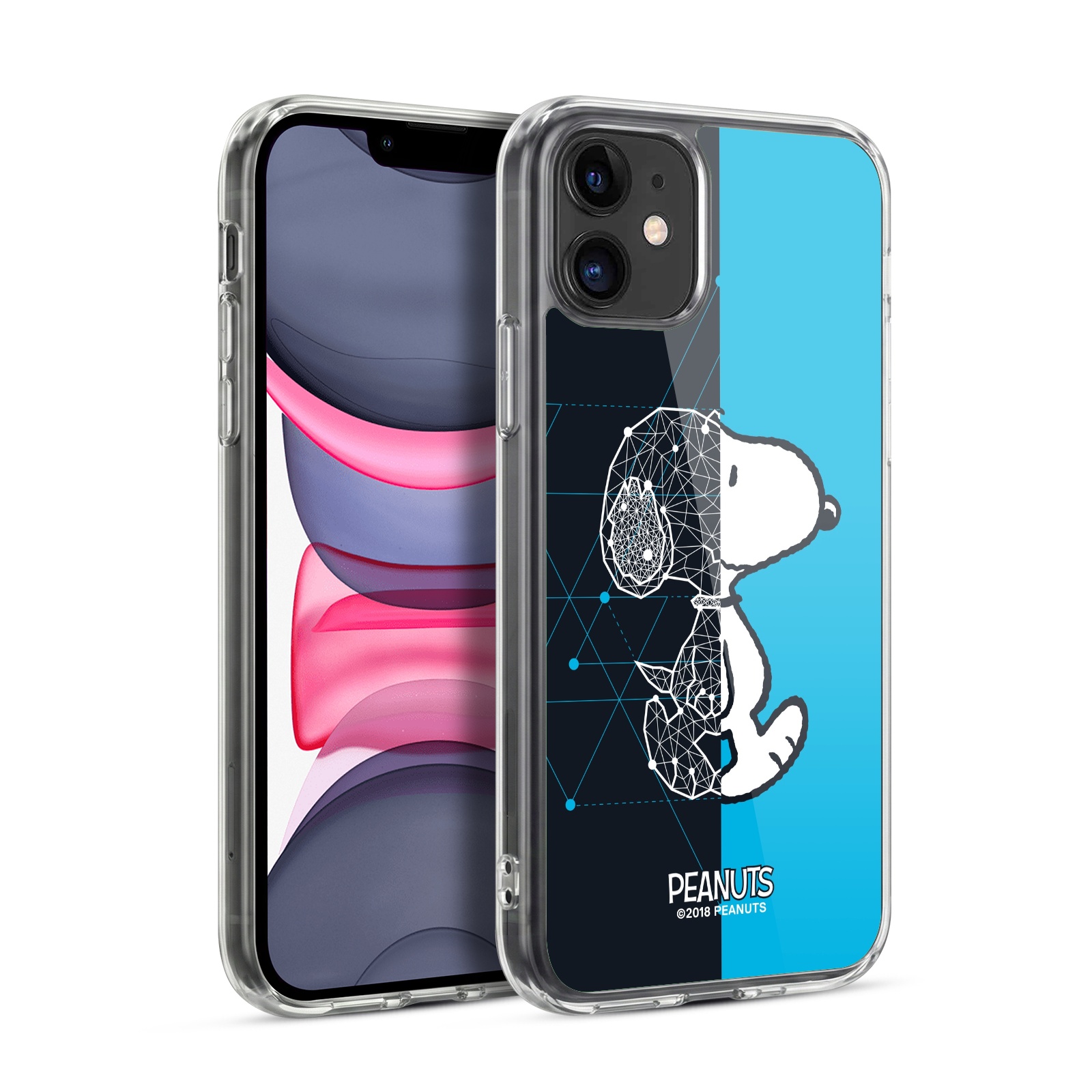 Snoopy Geometric Hybrid MagSafe Case for iPhone 11