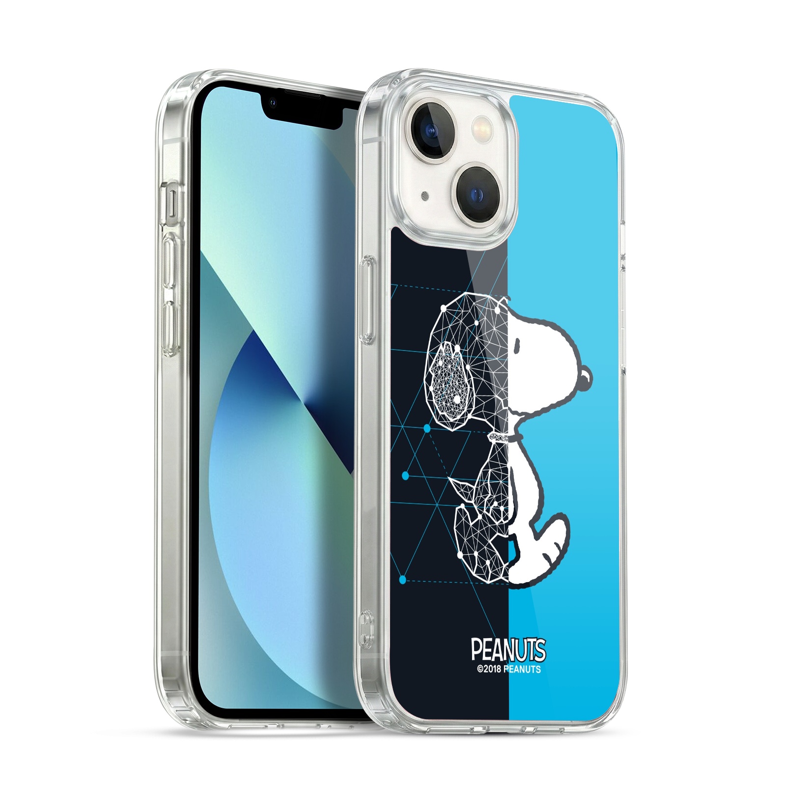 Snoopy Geometric Hybrid MagSafe Case for iPhone 13