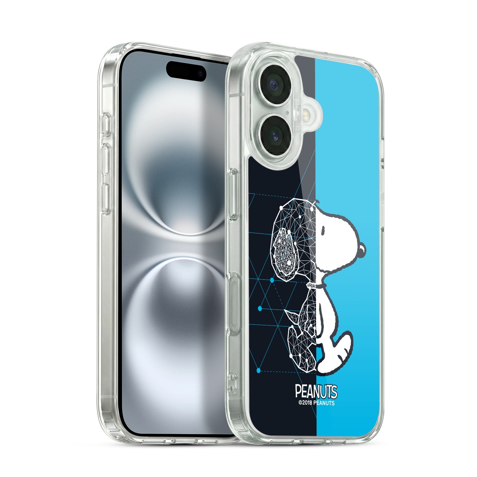 Snoopy Geometric Hybrid MagSafe Case for iPhone 16