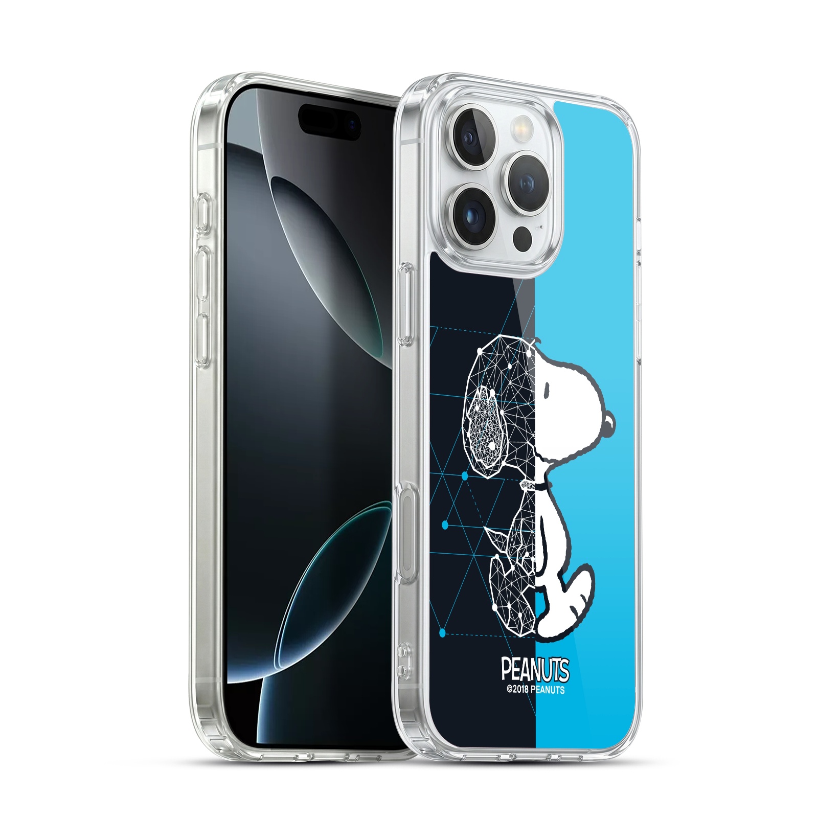 Snoopy Geometric Hybrid MagSafe Case for iPhone 16 Pro Max