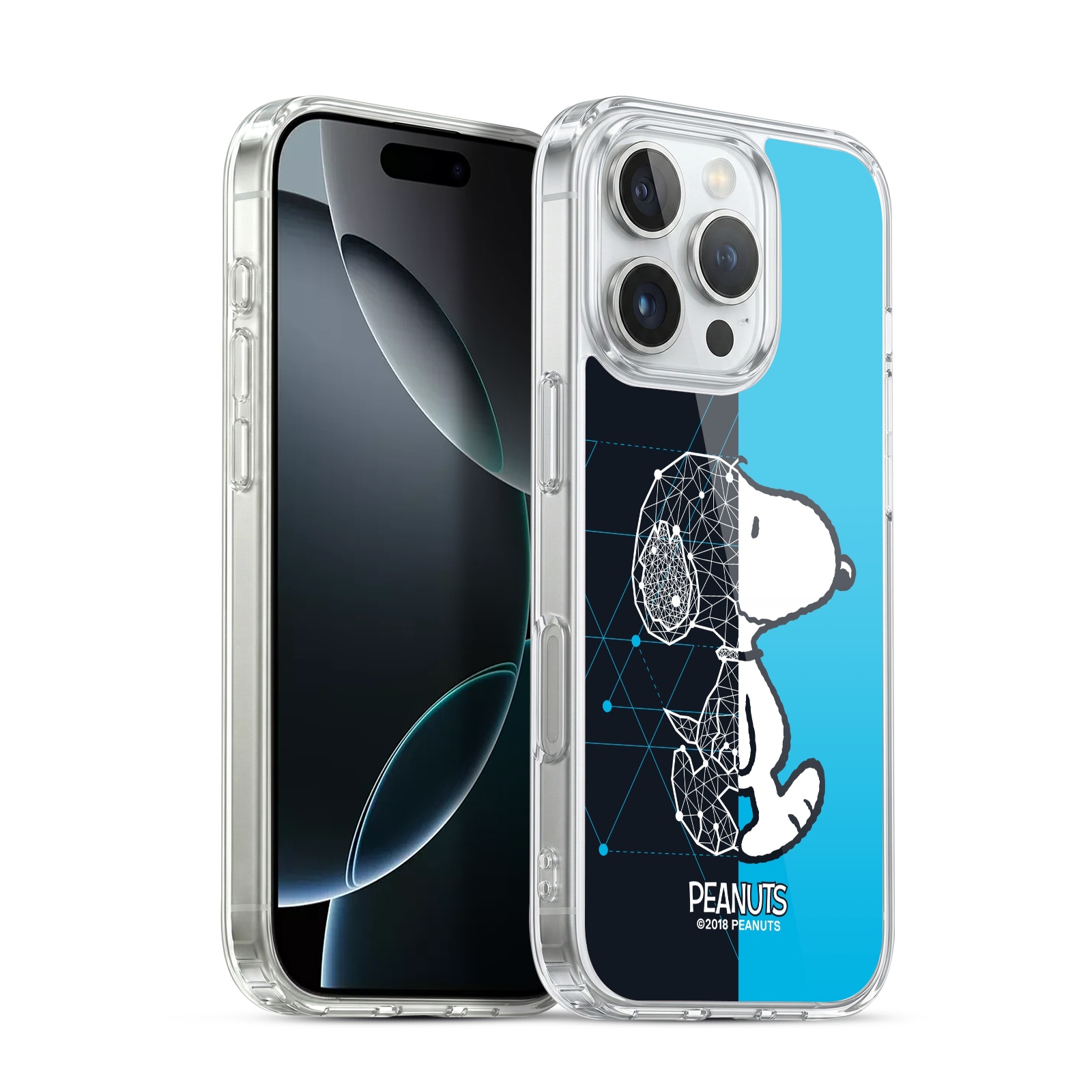 Snoopy Geometric Hybrid MagSafe Case for iPhone 16 Pro