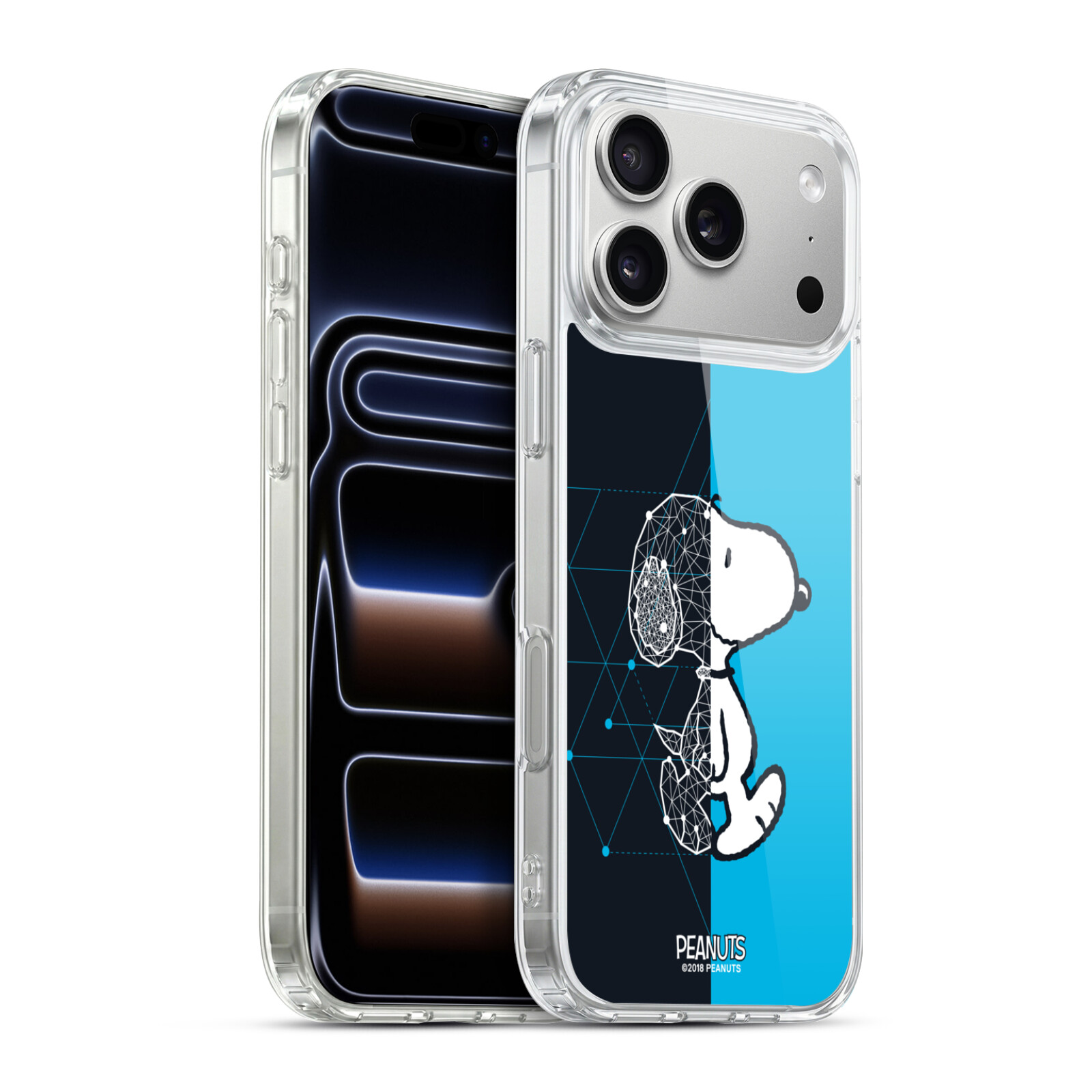 Snoopy Geometric Hybrid MagSafe Case for iPhone 17 Pro Max