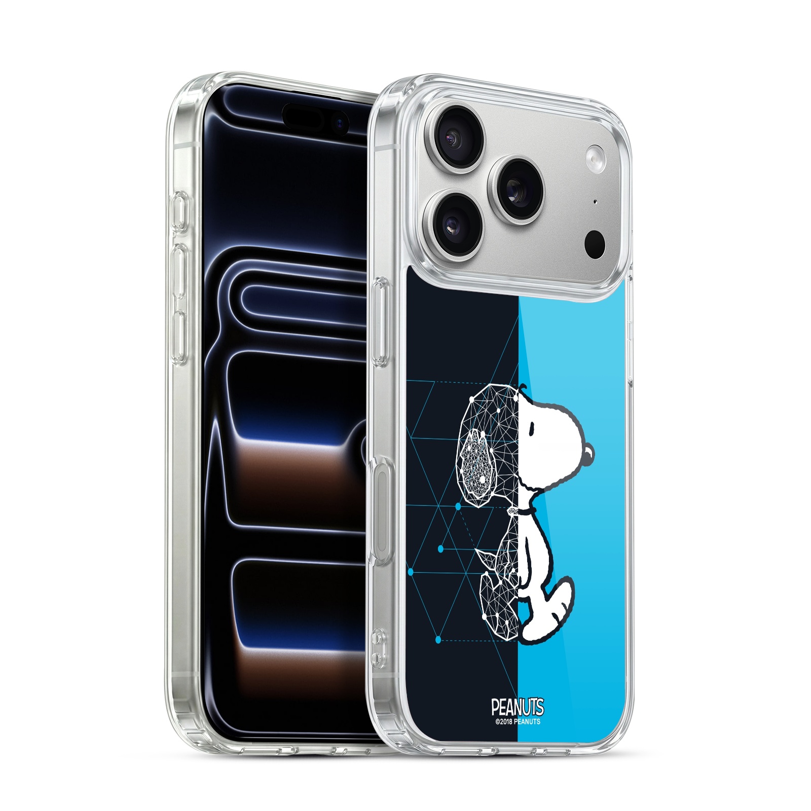 Snoopy Geometric Hybrid MagSafe Case for iPhone 17 Pro