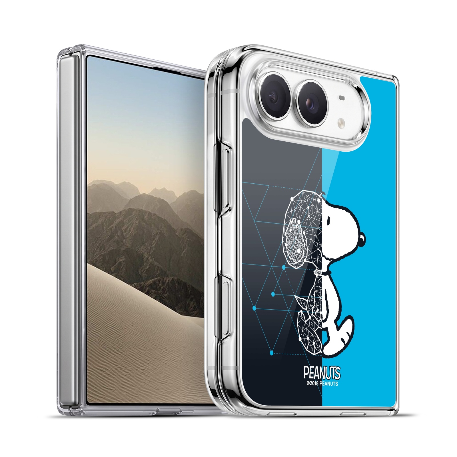 Snoopy Geometric Hybrid MagSafe Case for iPhone Duo