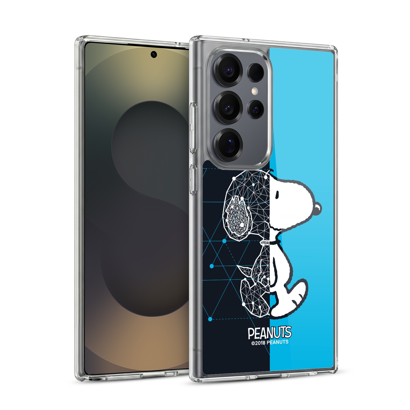 Snoopy Geometric Hybrid MagSafe Case for Galaxy S25 Ultra