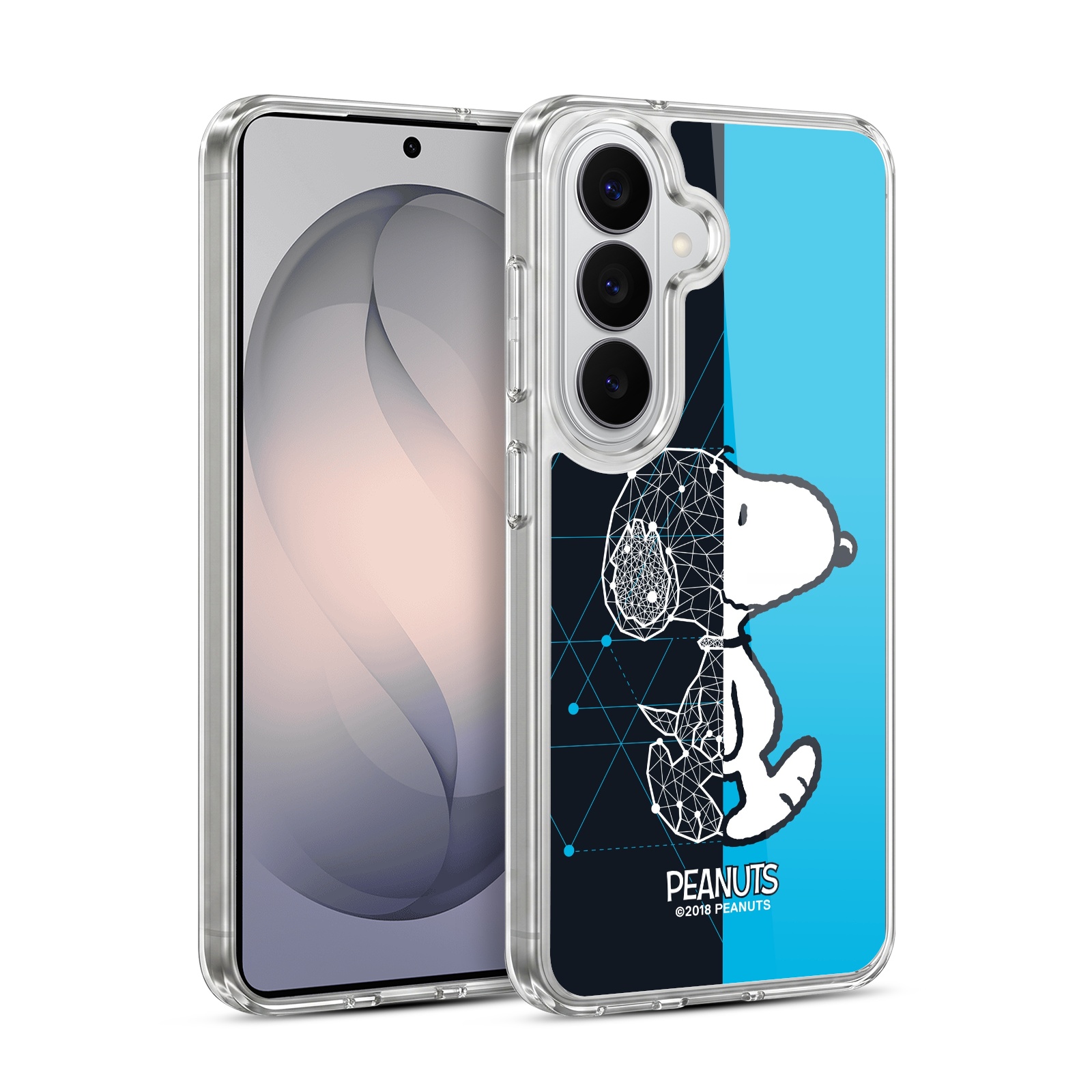 Snoopy Geometric Hybrid MagSafe Case for Galaxy S26 Plus