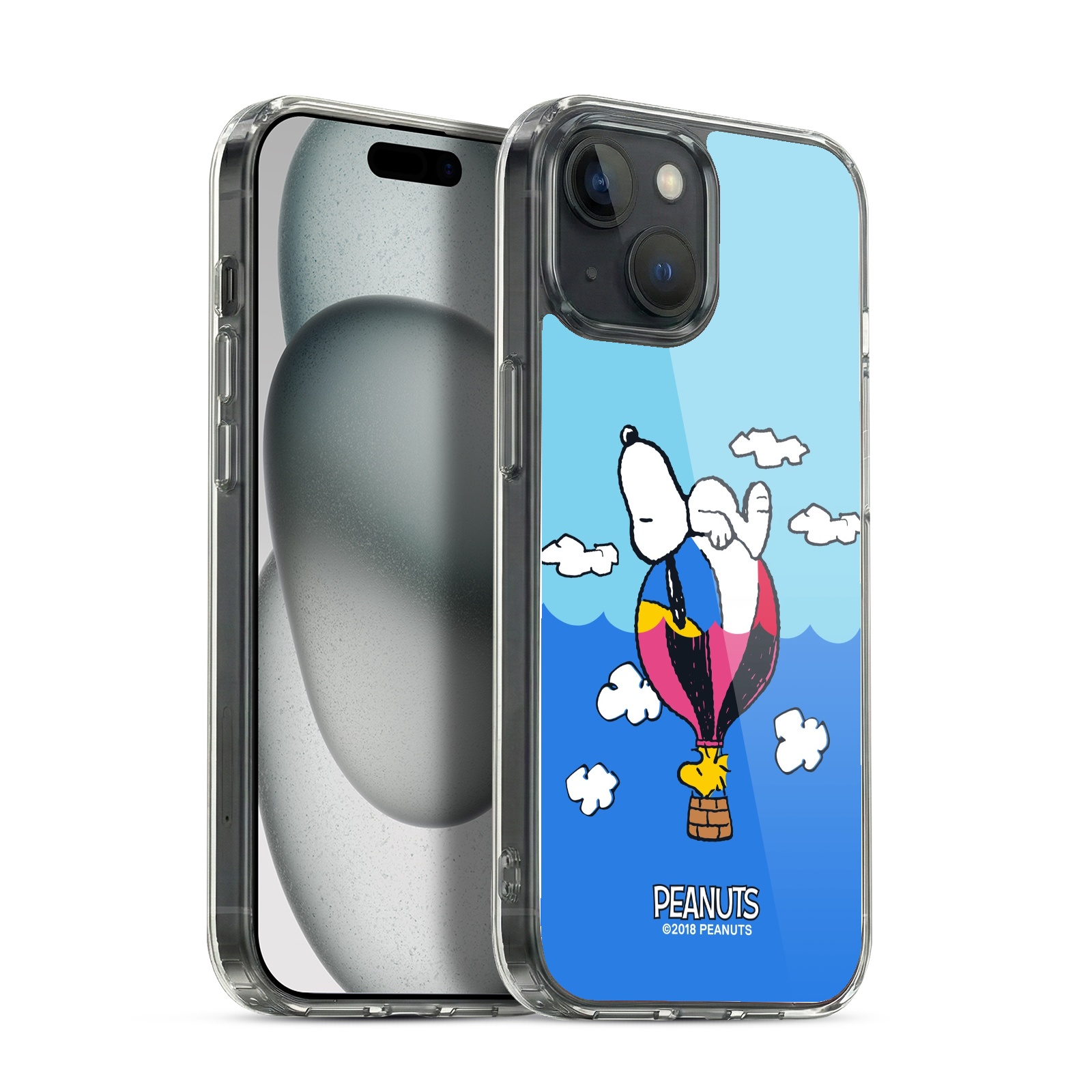 Snoopy & Woodstock Balloon Hybrid MagSafe Case for iPhone 15