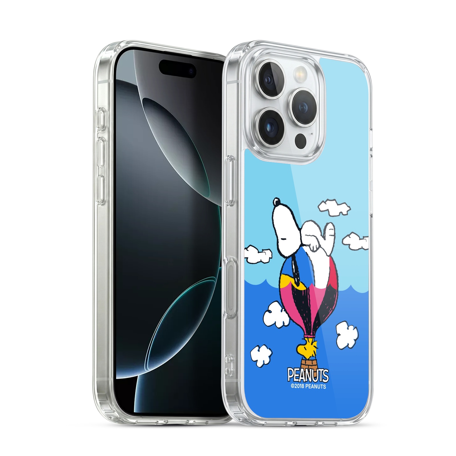 Snoopy & Woodstock Balloon Hybrid MagSafe Case for iPhone 16 Pro