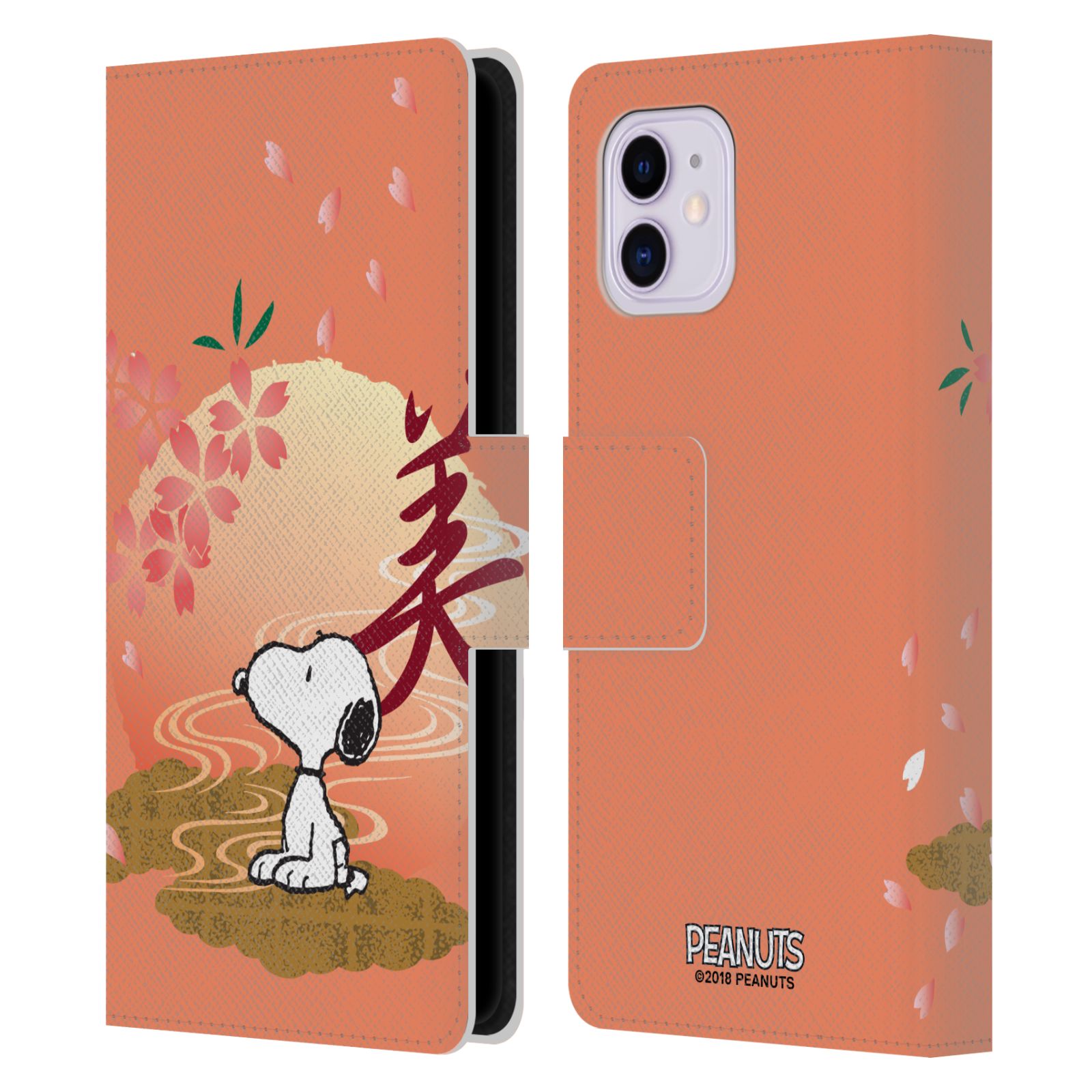 Sakura Leather Wallet Case for iPhone 11