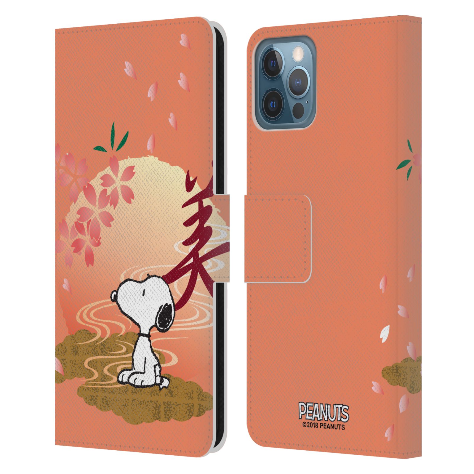 Sakura Leather Wallet Case for iPhone 12 / 12 Pro