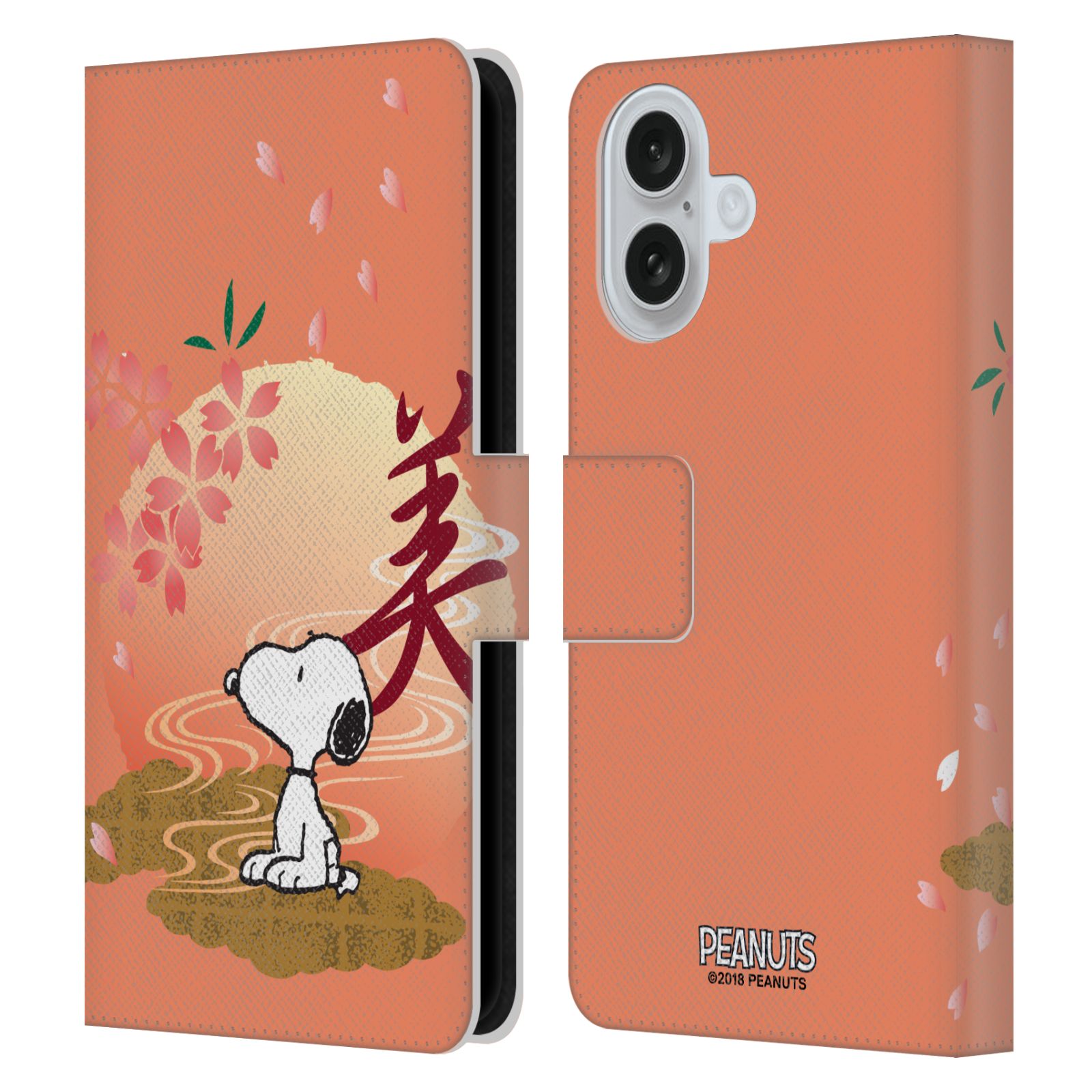Sakura Leather Wallet Case for iPhone 16