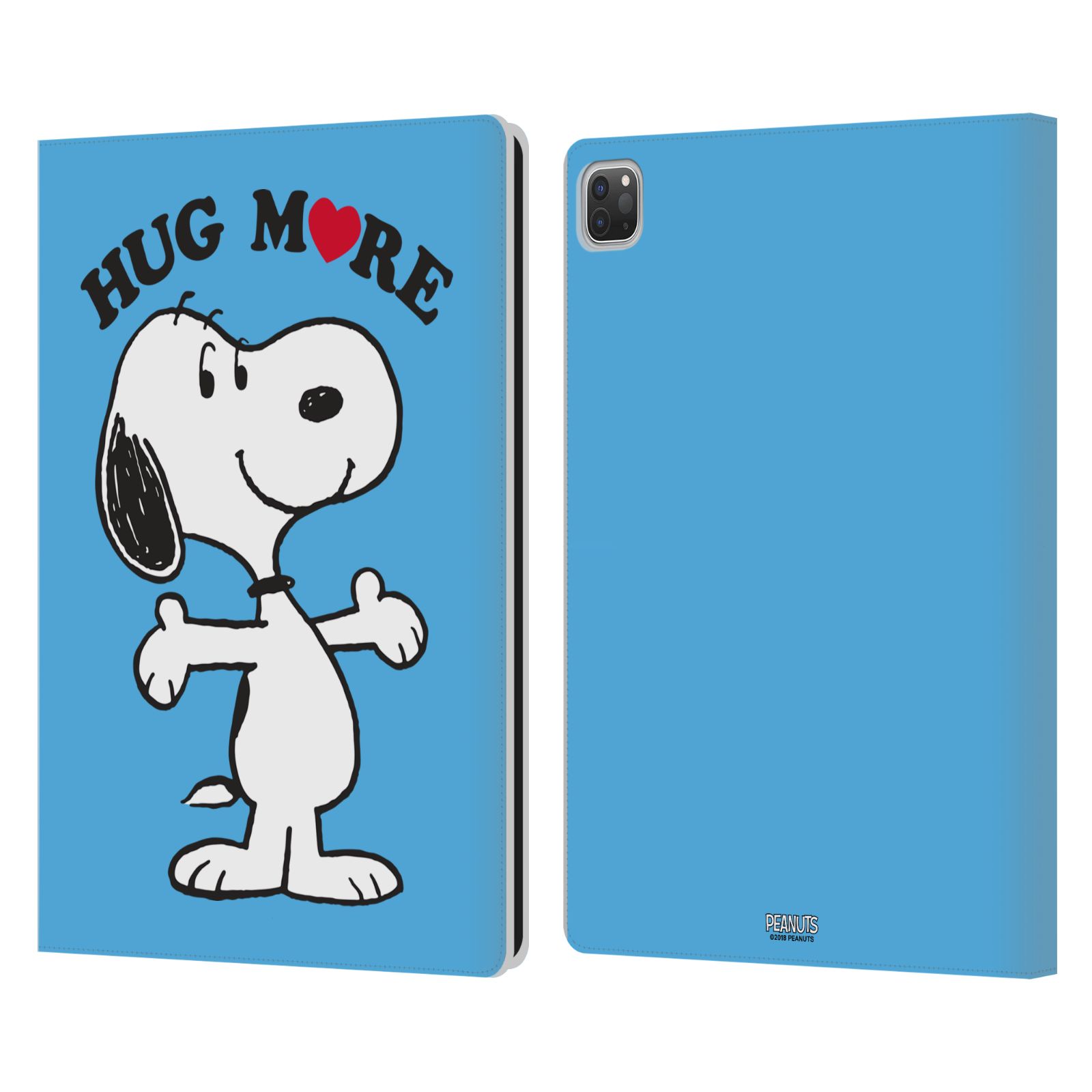 OFFICIAL PEANUTS SNOOPY HUG LEATHER BOOK WALLET CASE FOR APPLE iPAD