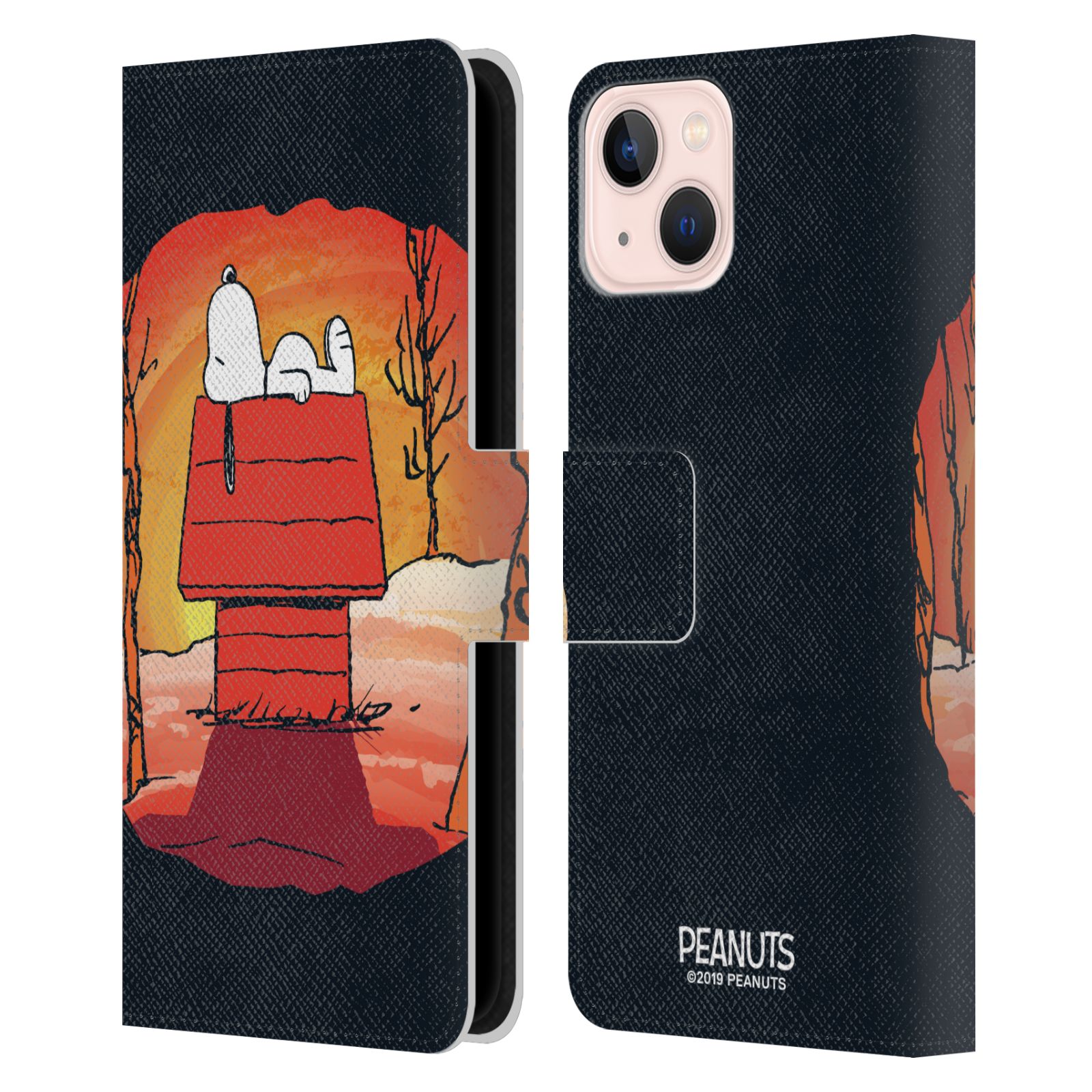 Snoopy Leather Wallet Case for iPhone 13