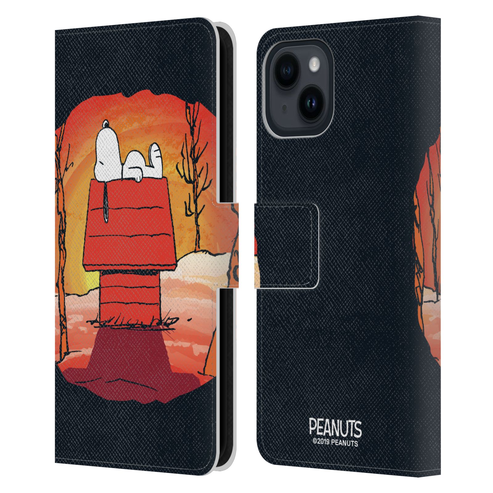 Snoopy Leather Wallet Case for iPhone 15