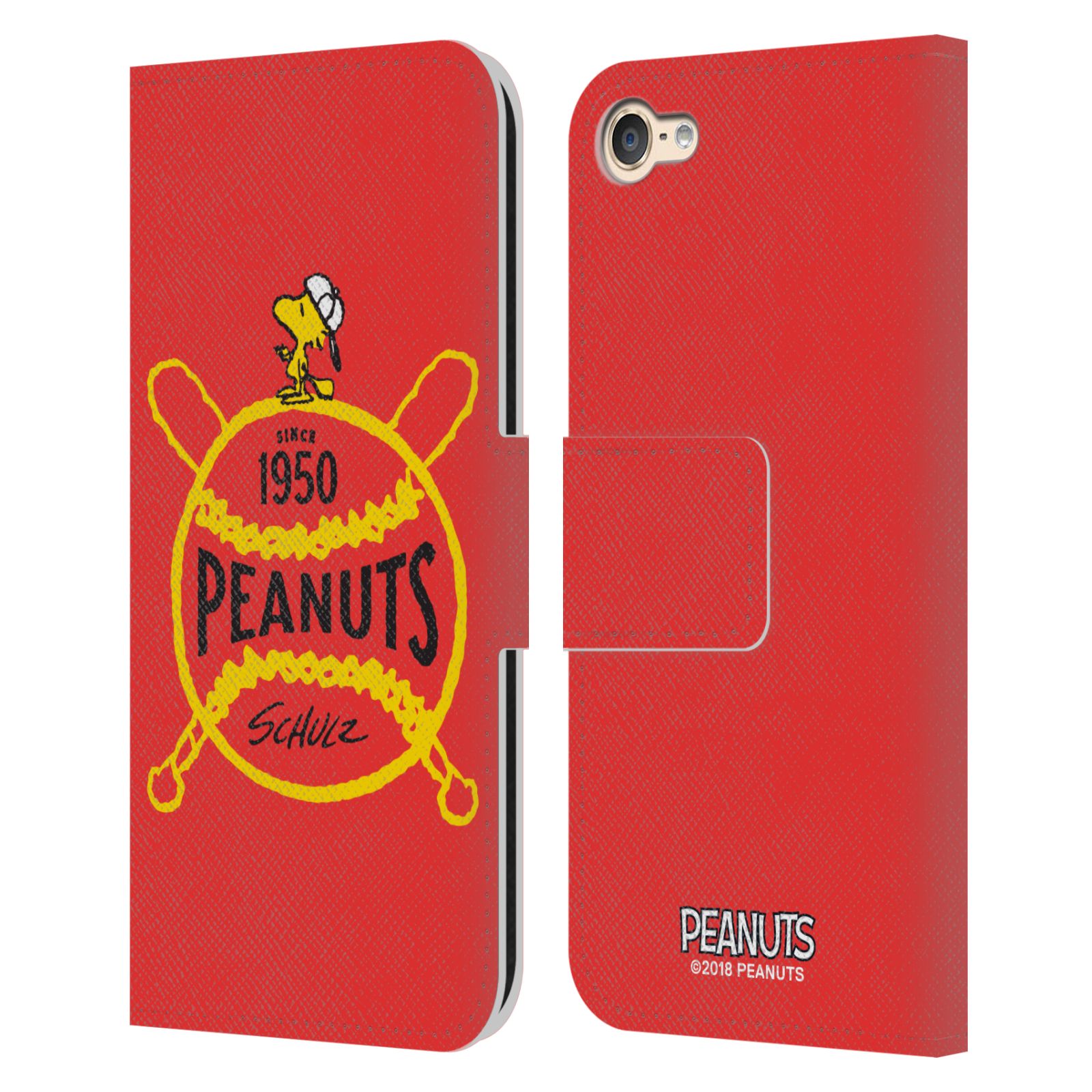 OFFICIAL PEANUTS VARSITY SPORTS LEATHER BOOK CASE FOR APPLE iPOD TOUCH MP3 - Picture 11 of 13