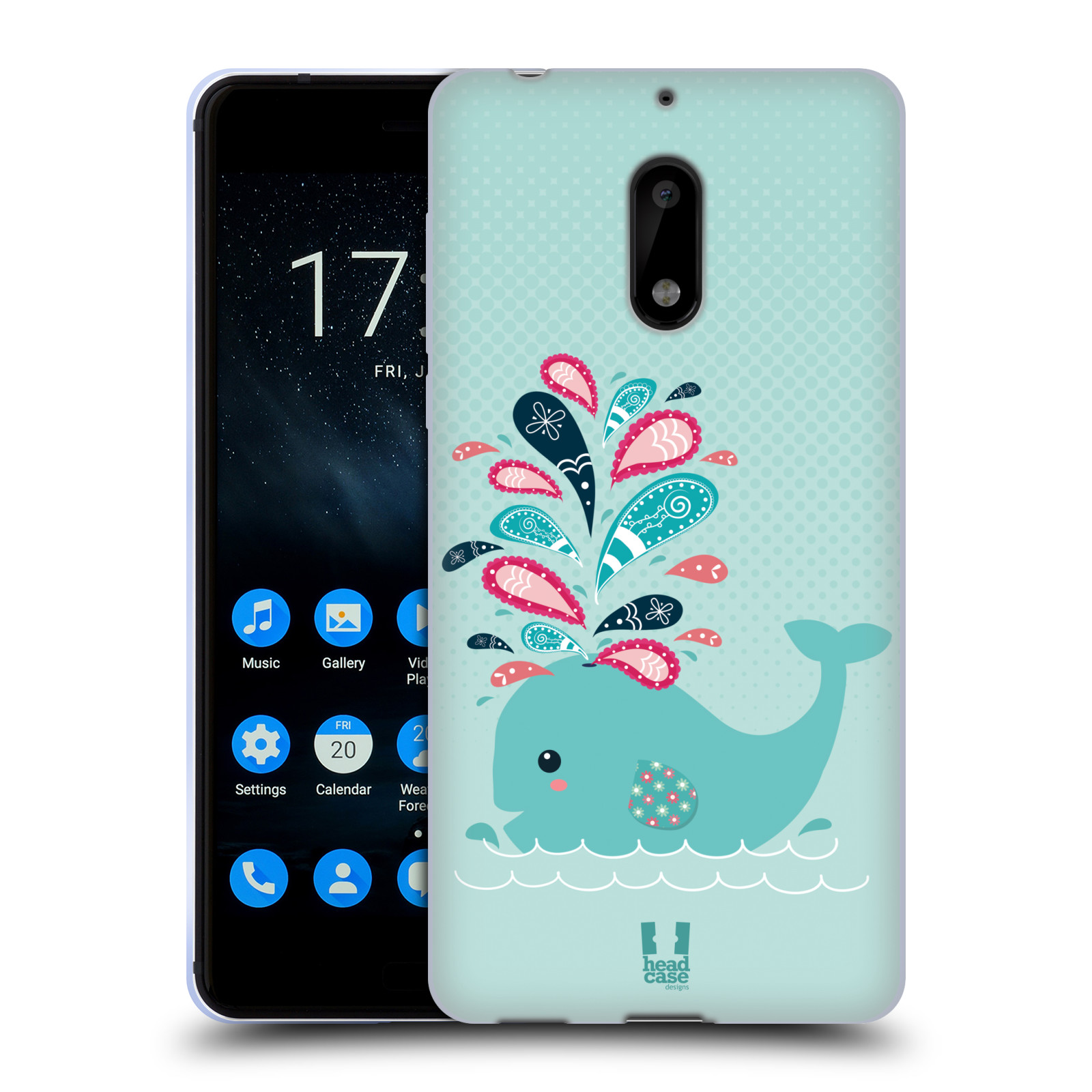 CUSTODIA HEAD CASE DESIGNS POPPING PAISLEYS MORBIDA GEL PER TELEFONI NOKIA 1 - Foto 9 di 11