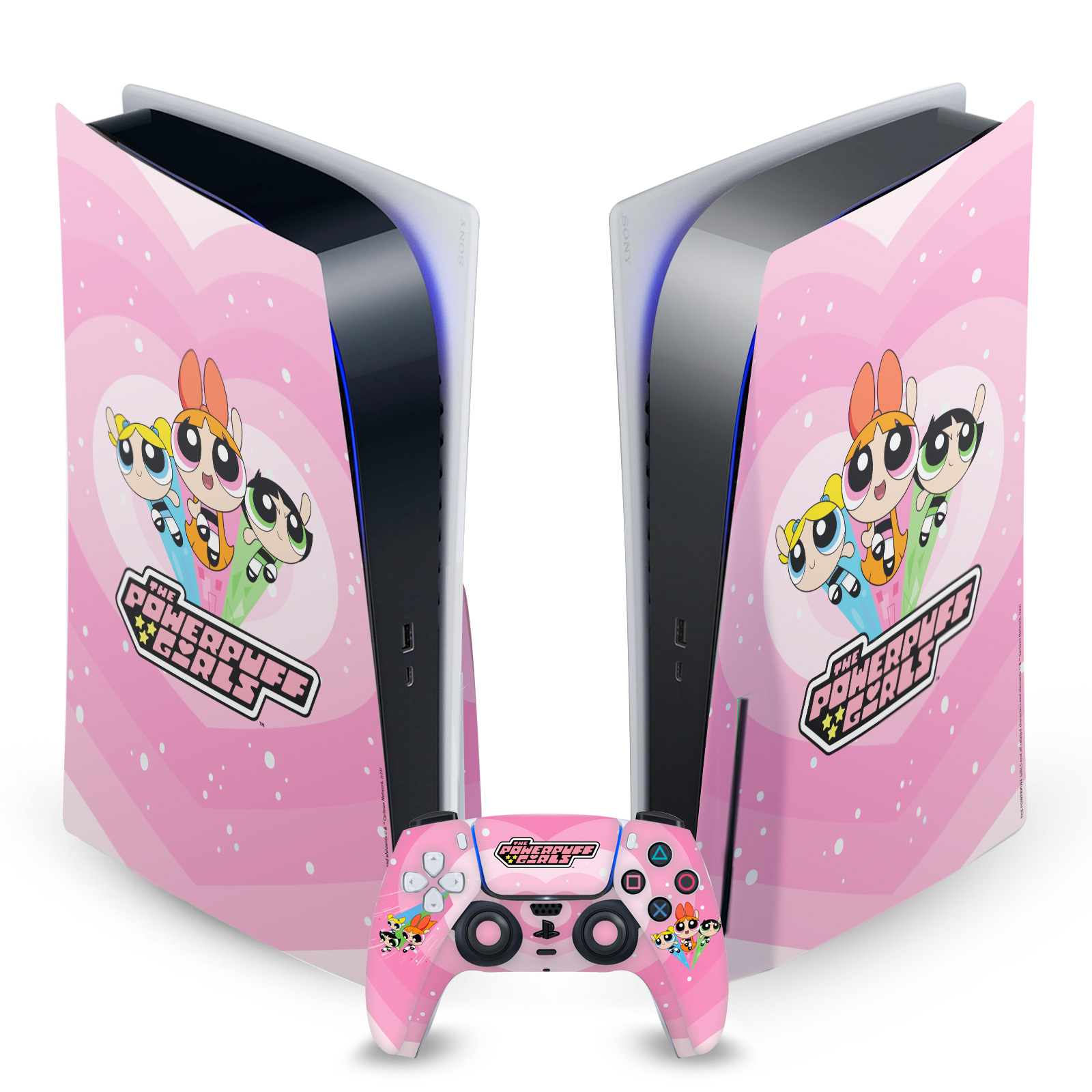 THE POWERPUFF GIRLS GRAPHICS VINYL SKIN DECAL FOR SONY PS5 DISC EDITION BUNDLE