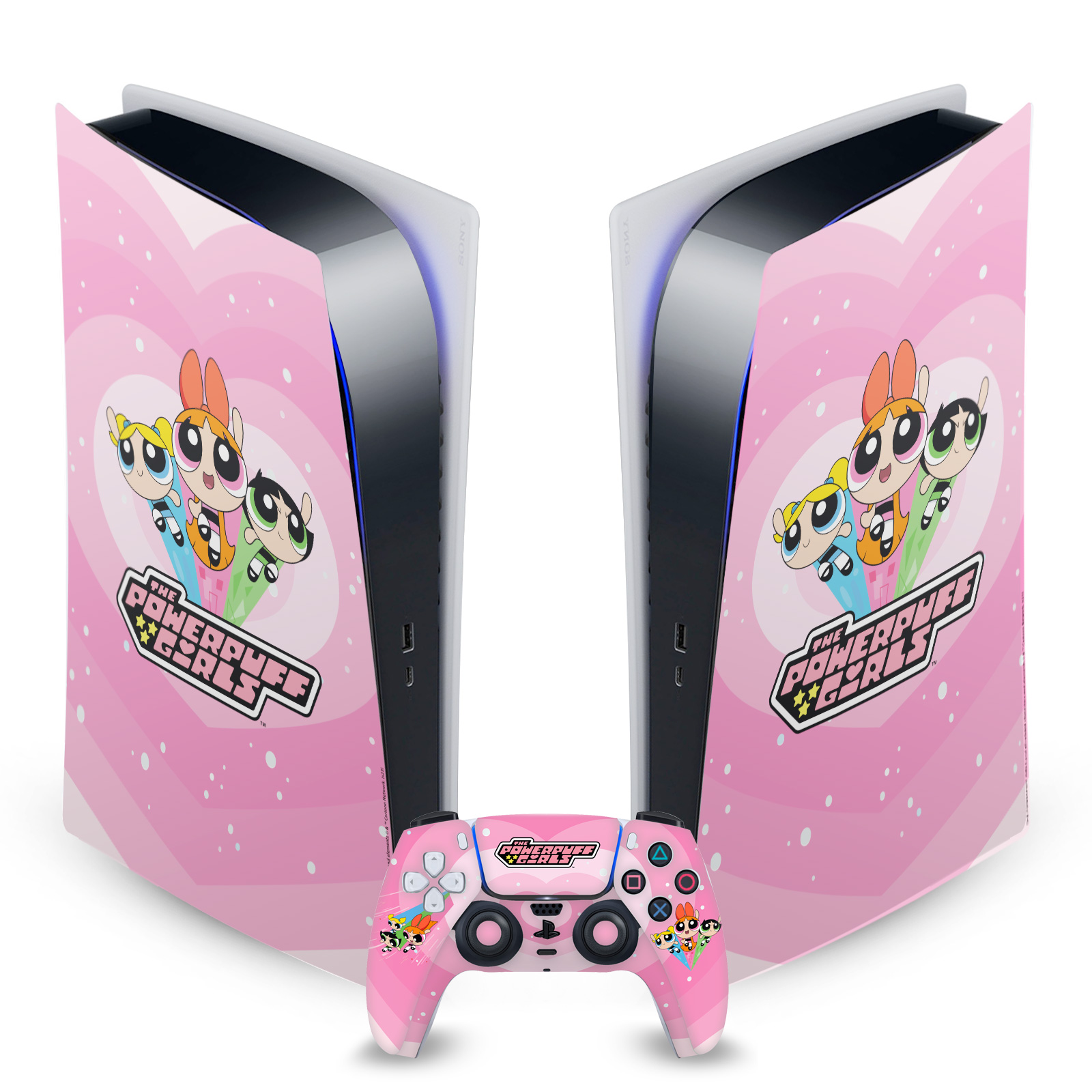 THE POWERPUFF GIRLS GRAPHICS VINYL SKIN FOR SONY PS5 DIGITAL EDITION BUNDLE