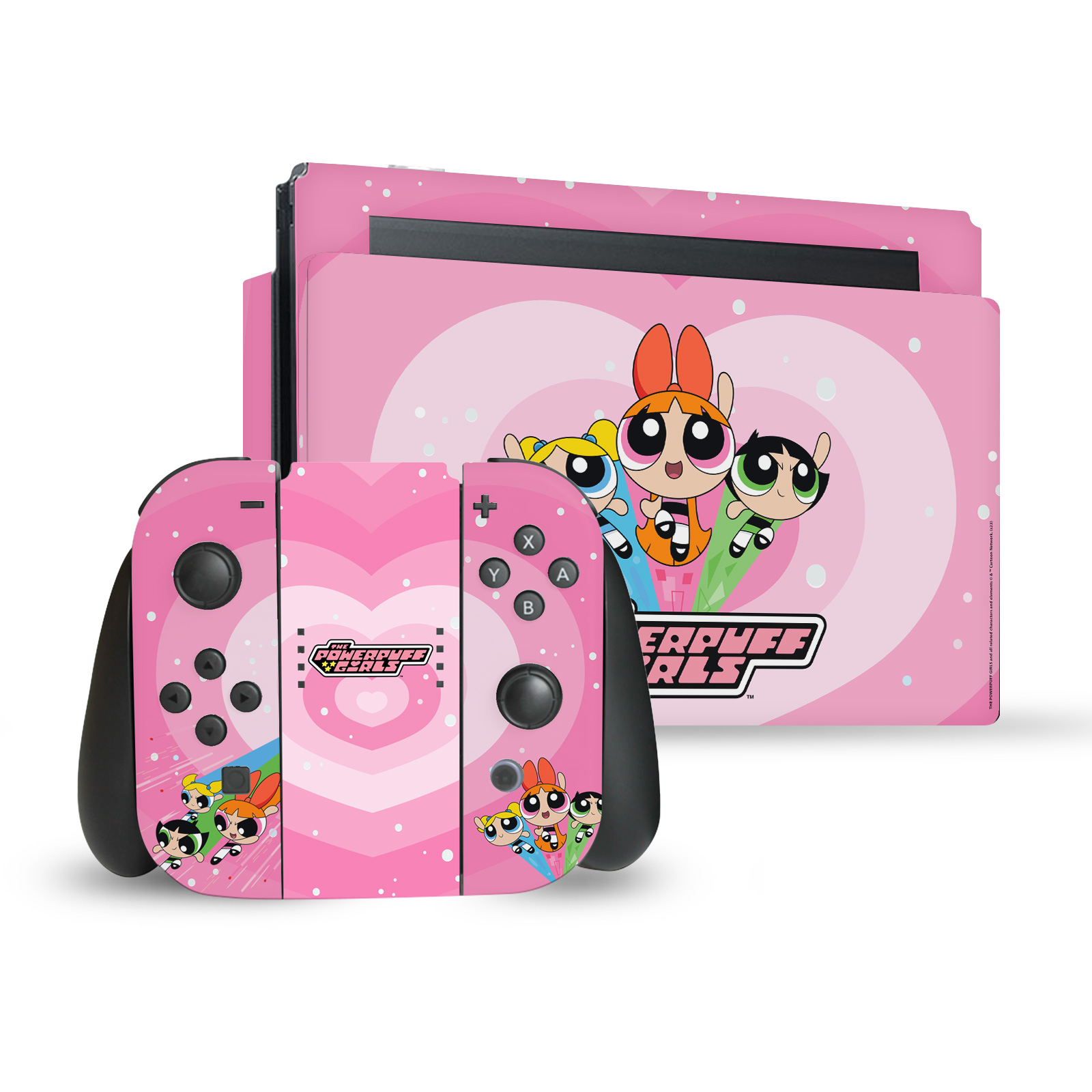 OFFICIAL THE POWERPUFF GIRLS GRAPHICS VINYL SKIN FOR NINTENDO SWITCH BUNDLE