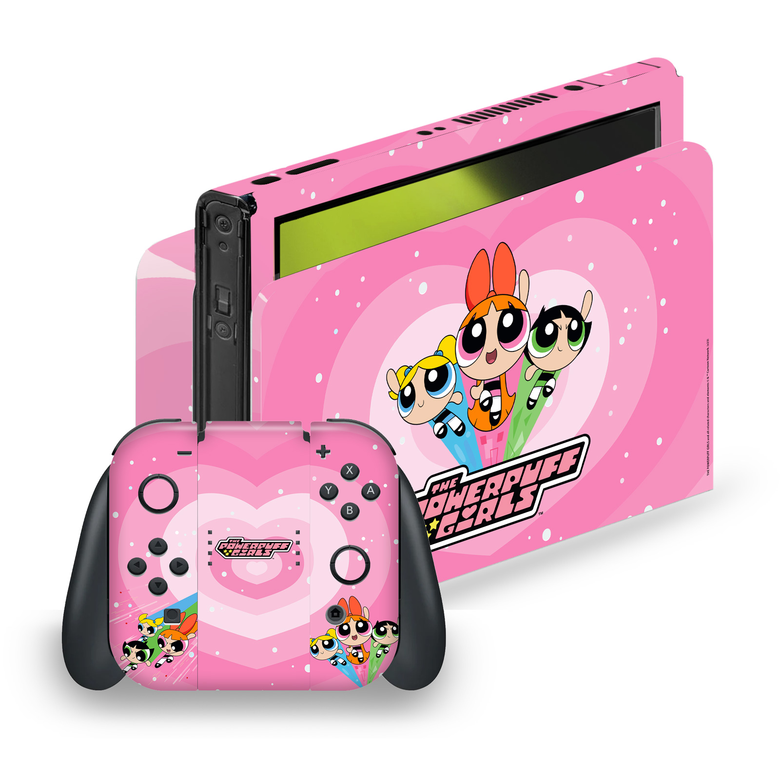 OFFICIAL THE POWERPUFF GIRLS GRAPHICS VINYL SKIN FOR NINTENDO SWITCH OLED BUNDLE - Picture 9 of 10