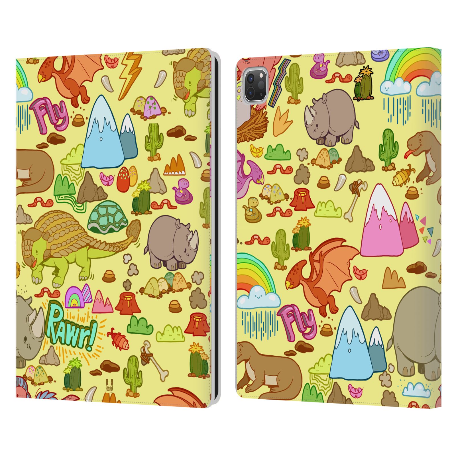HEAD CASE DESIGNS PREHISTORIC PATTERNS LEATHER BOOK WALLET CASE FOR APPLE iPAD - Picture 8 of 9