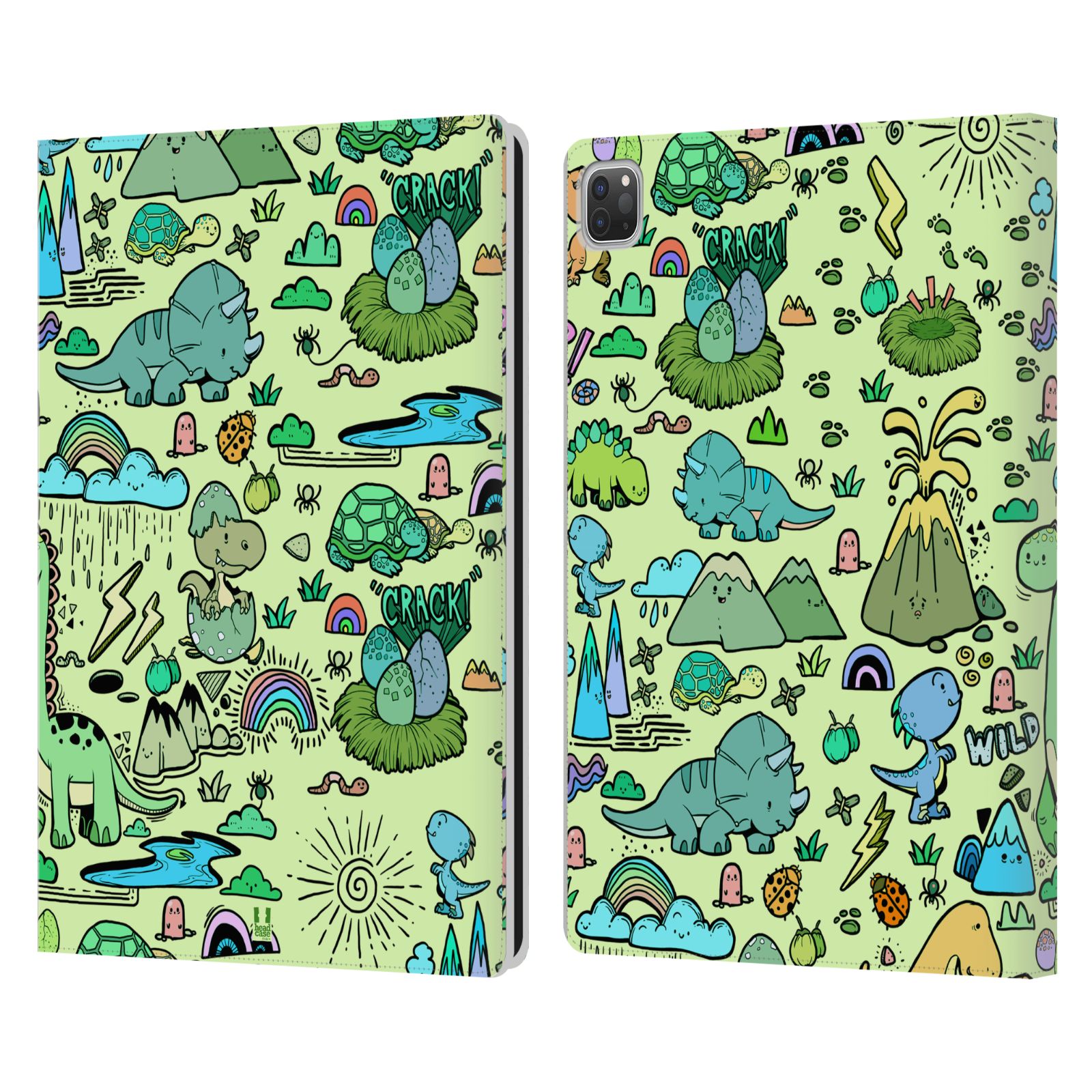 HEAD CASE DESIGNS PREHISTORIC PATTERNS LEATHER BOOK WALLET CASE FOR APPLE iPAD - Picture 9 of 9