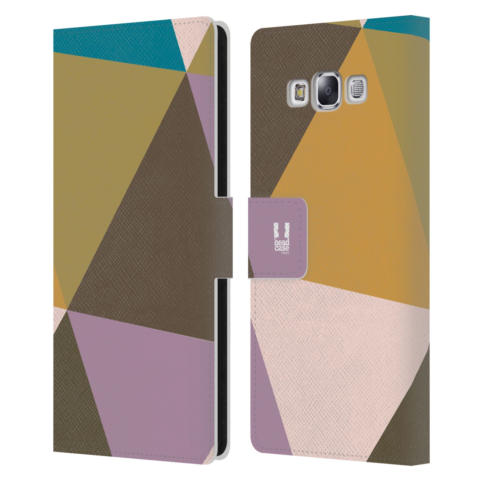HEAD CASE DESIGNS PRISMATIC TRIANGLES LEATHER BOOK CASE FOR SAMSUNG PHONES 3