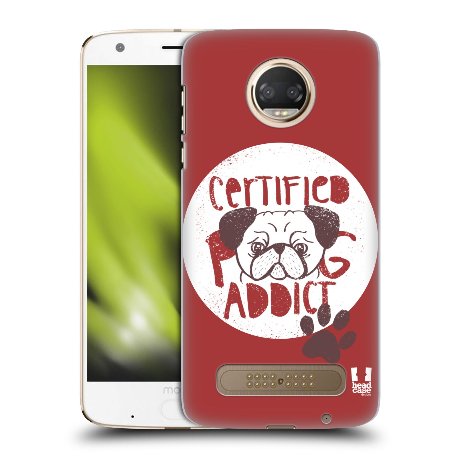 HEAD CASE DESIGNS PUG PRINTS HARD BACK CASE FOR MOTOROLA PHONES 1 - Picture 11 of 12