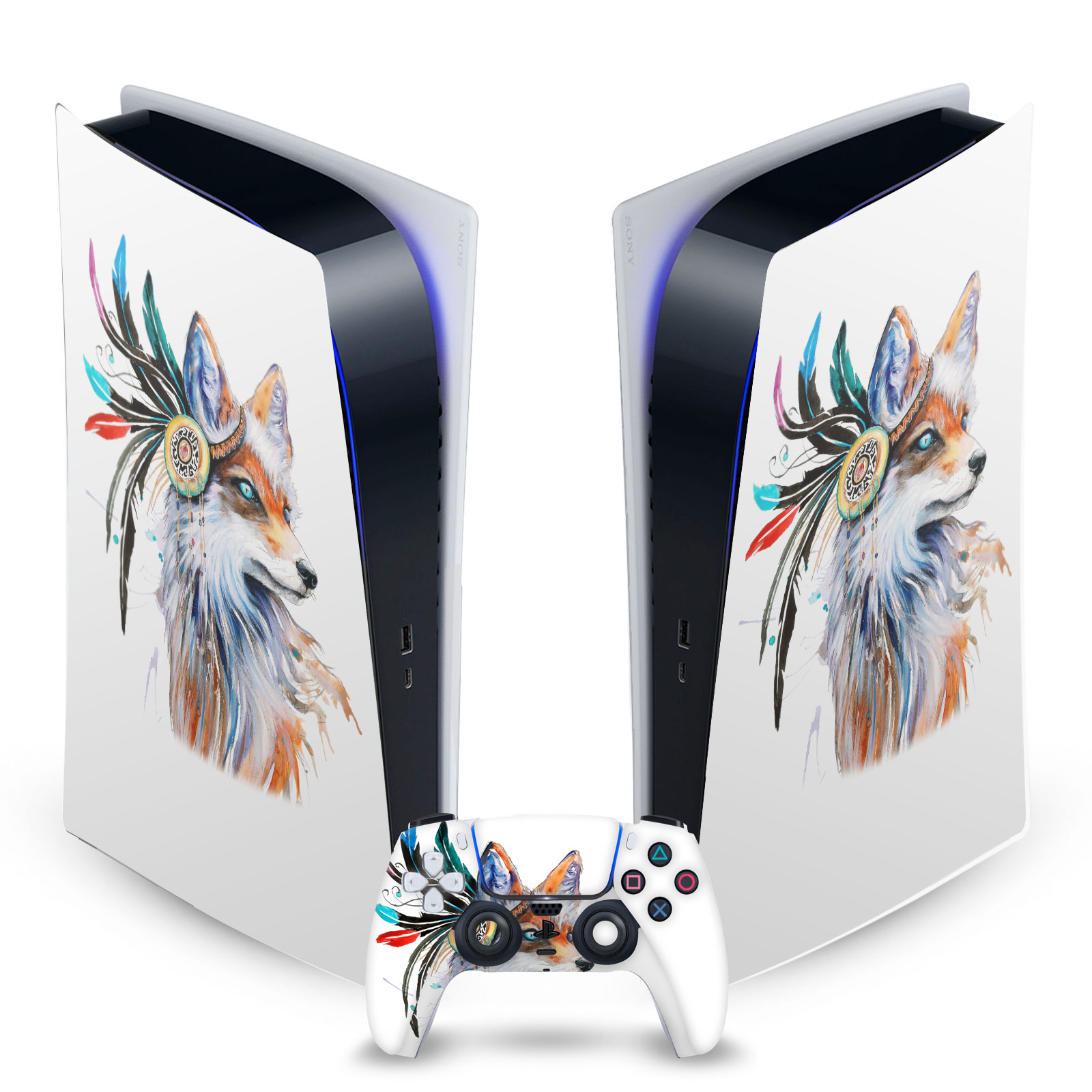 OFFICIAL PIXIE COLD ART MIX VINYL SKIN DECAL FOR SONY PS5 DIGITAL EDITION BUNDLE