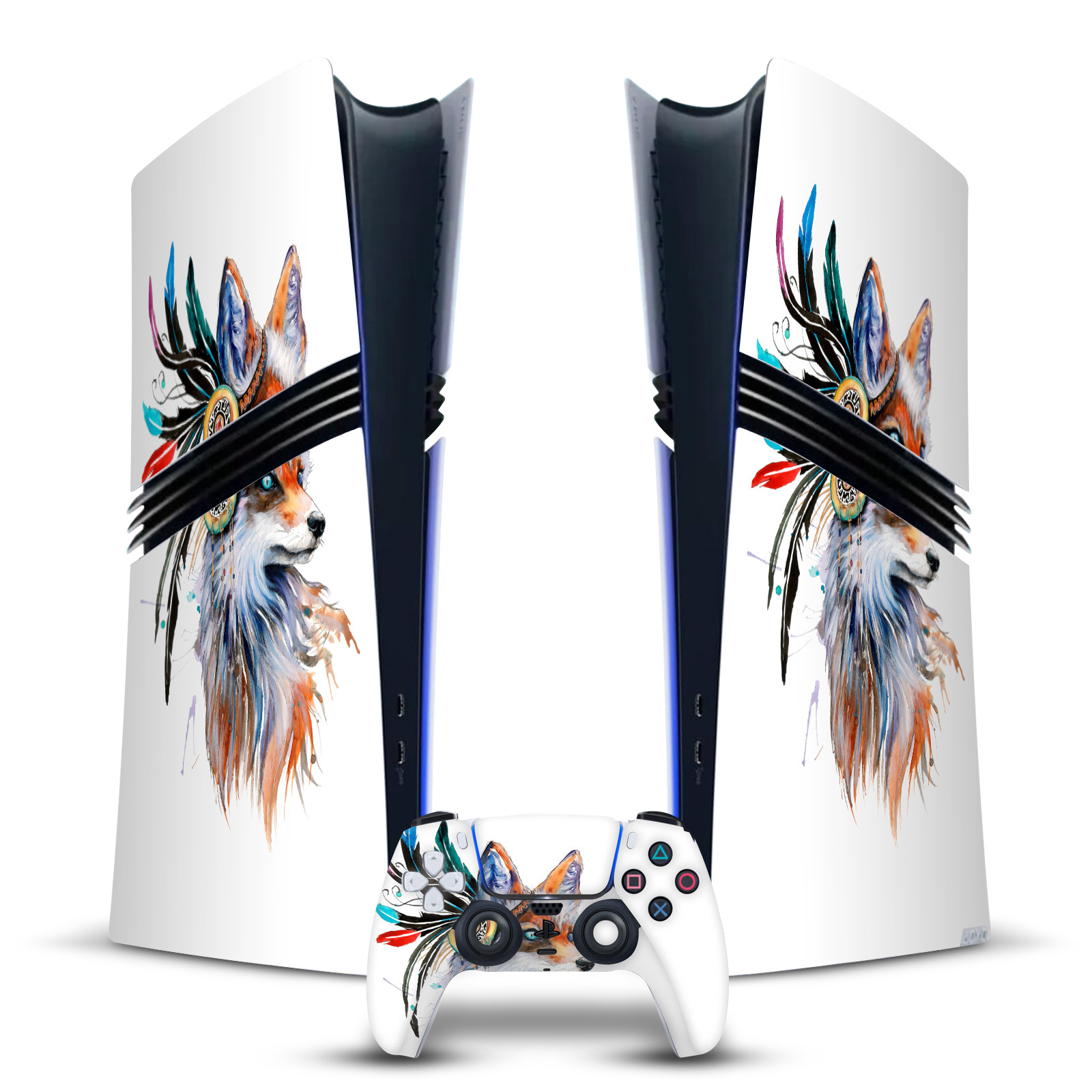 PIXIE COLD ART MIX VINYL SKIN FOR PS5 PRO DIGITAL EDITION CONSOLE & CONTROLLER