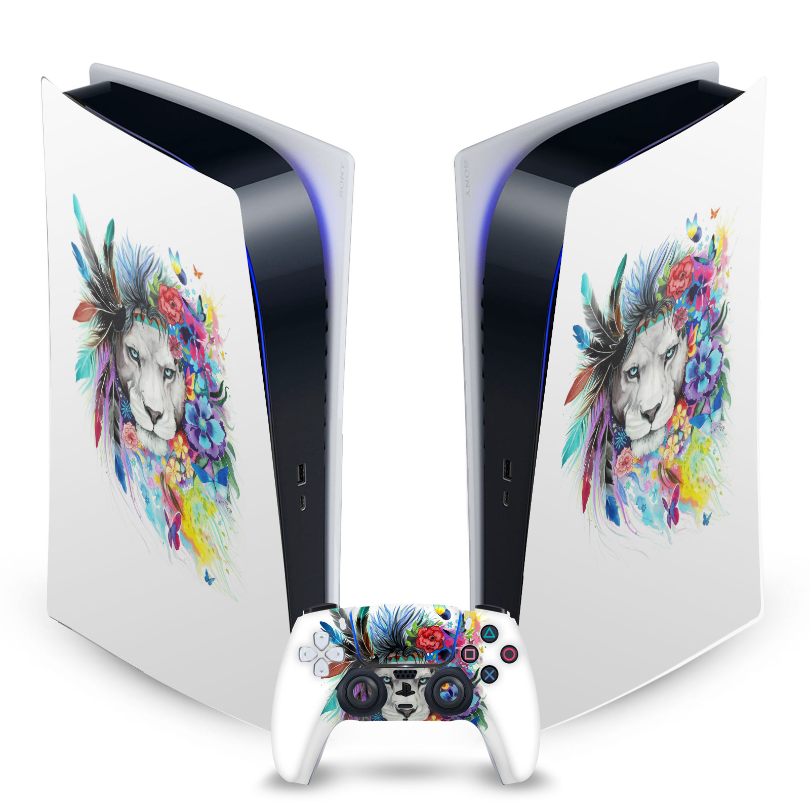 OFFICIAL PIXIE COLD ART MIX VINYL SKIN DECAL FOR SONY PS5 DIGITAL EDITION BUNDLE