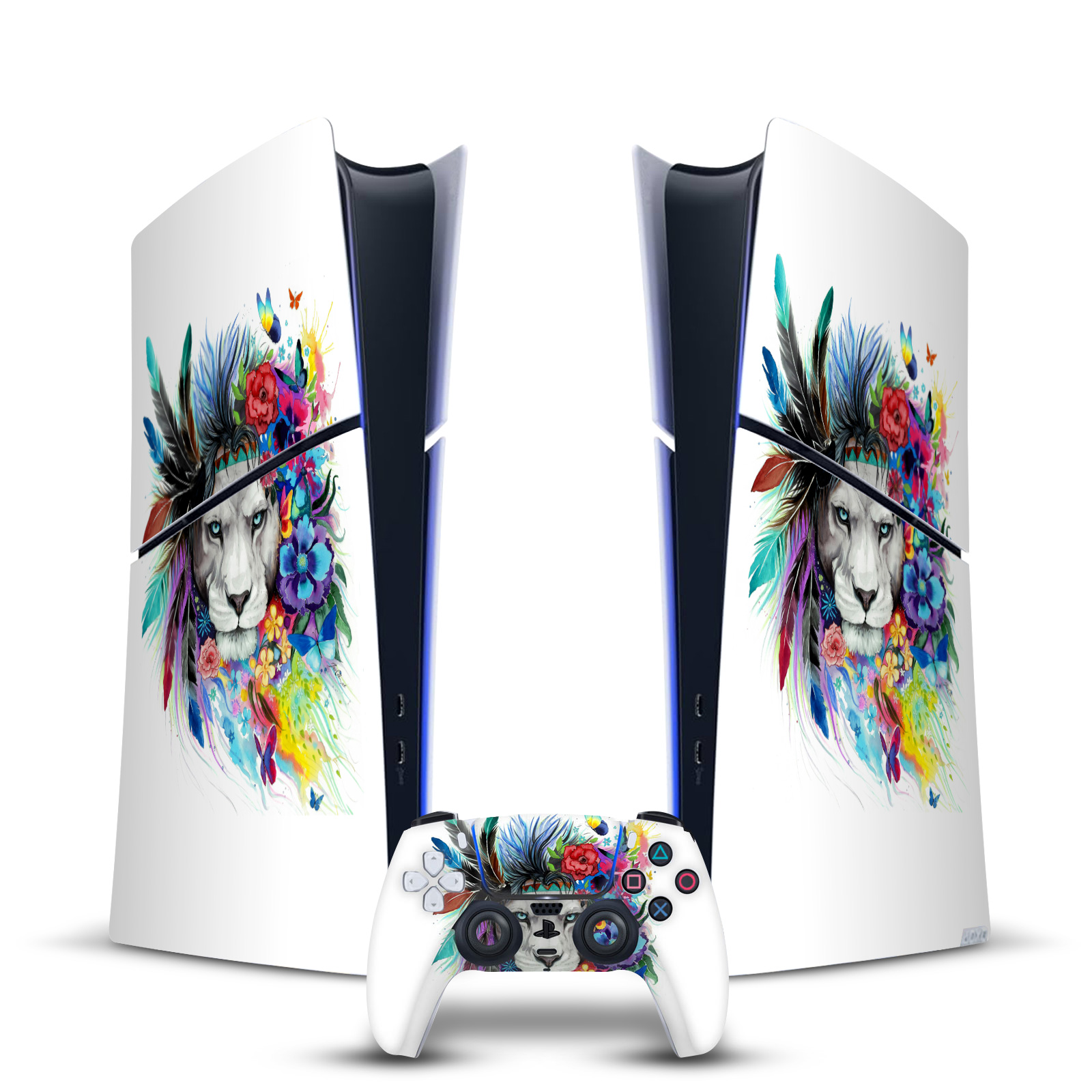 OFFICIAL PIXIE COLD ART MIX VINYL SKIN FOR PS5 SLIM DIGITAL CONSOLE & CONTROLLER