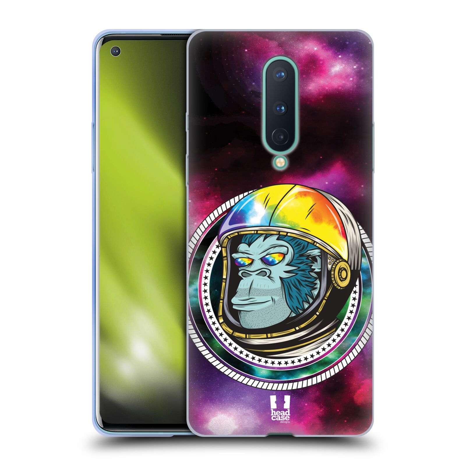 CUSTODIA CELLULARE HEAD CASE DESIGNS ARCOBALENO ASTRONAUT GEL PER CELLULARI GOOGLE ONEPLUS - Foto 8 di 11